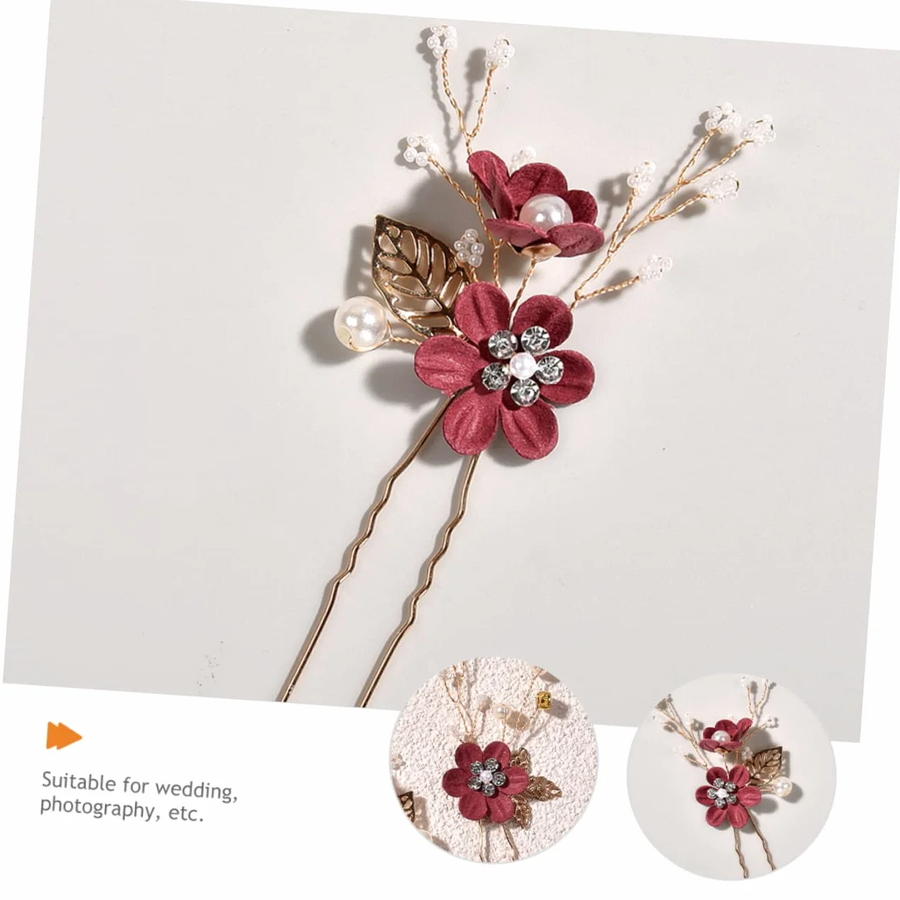 ifundom Horquillas De Pelo Mujer Boda Con Flores 4 Piezas Accesorios Para El Cabello De Novia