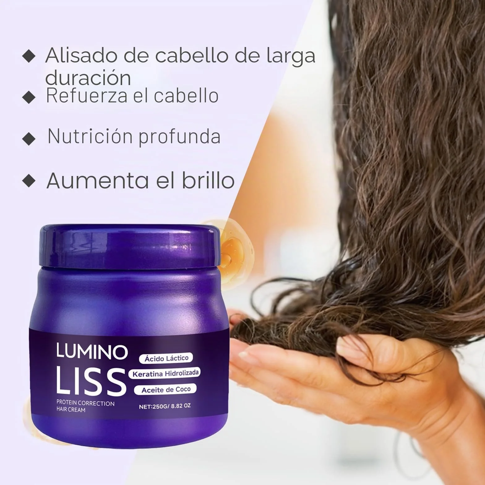 Pemarlis Crema alisadora de pelo con proteínas para cabello dañado