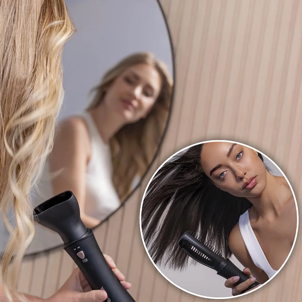 Cecotec Cepillo de Aire 10 en 1 Bamba CeramicCare 10in1 Styler, 1000 W, 10 Cabezales, 3 Temperaturas, 2 Velocidades, Cerámica, Aire Frío