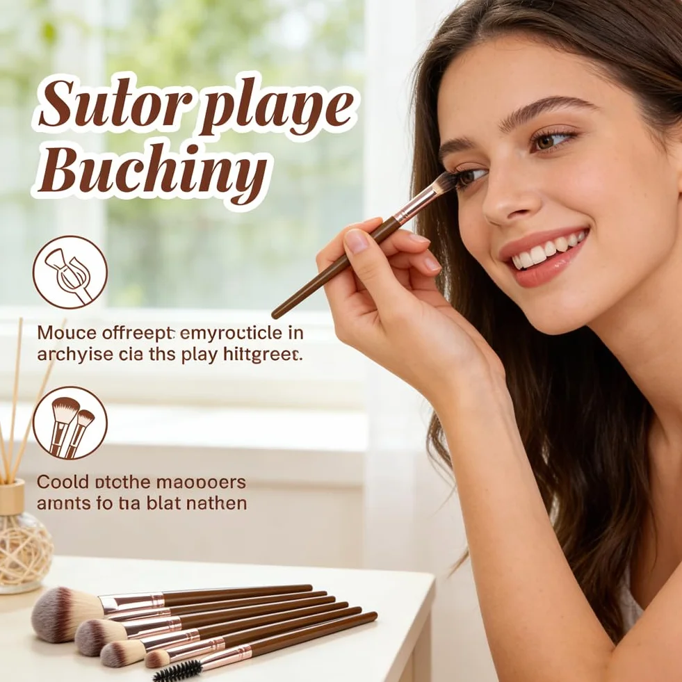 Brochas de Maquillaje Profesional Sintéticas Premium, 20 Piezas con Difusores y Bolsa de Viaje para Polvo, Colorete, Sombra
