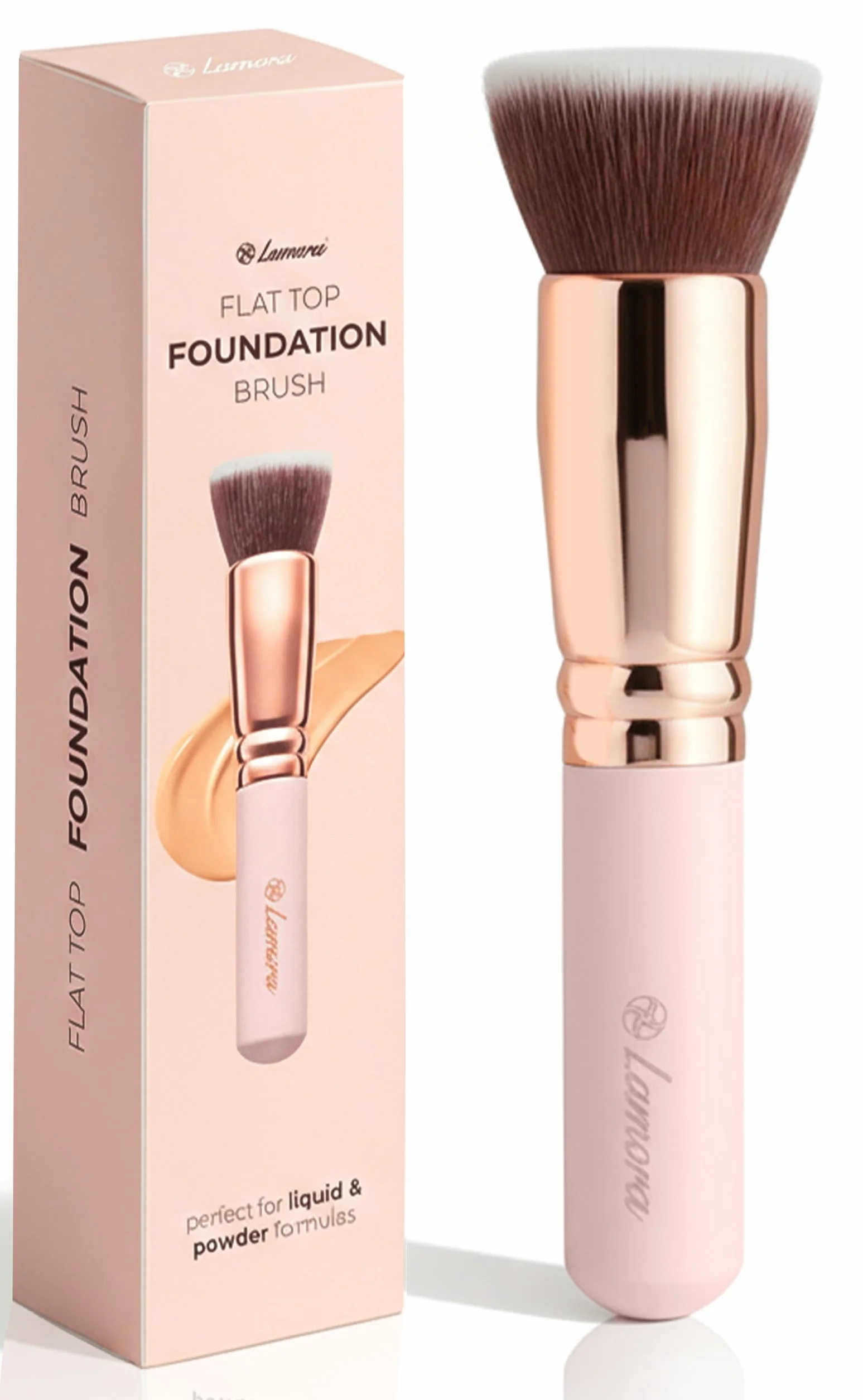 Brocha Kabuki Profesional Maquillaje Fluido Foundation Contouring Polvos Fibras Sintéticas