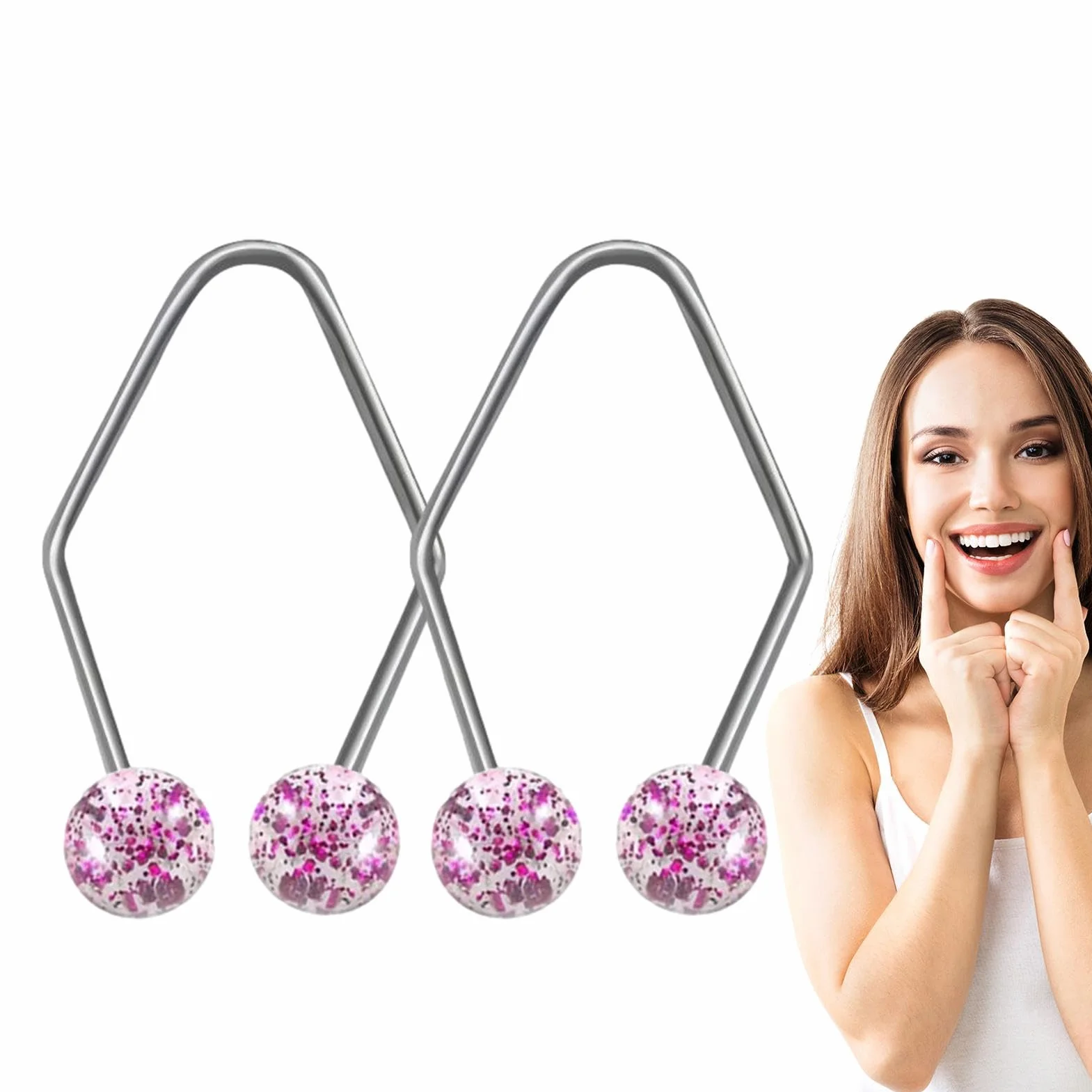 Máquina para hacer hoyuelos para mejillas, herramienta para hacer hoyuelos faciales, herramientas para el cuidado de la piel, herramientas de acero inoxidable, herramientas para el cuidado de la piel