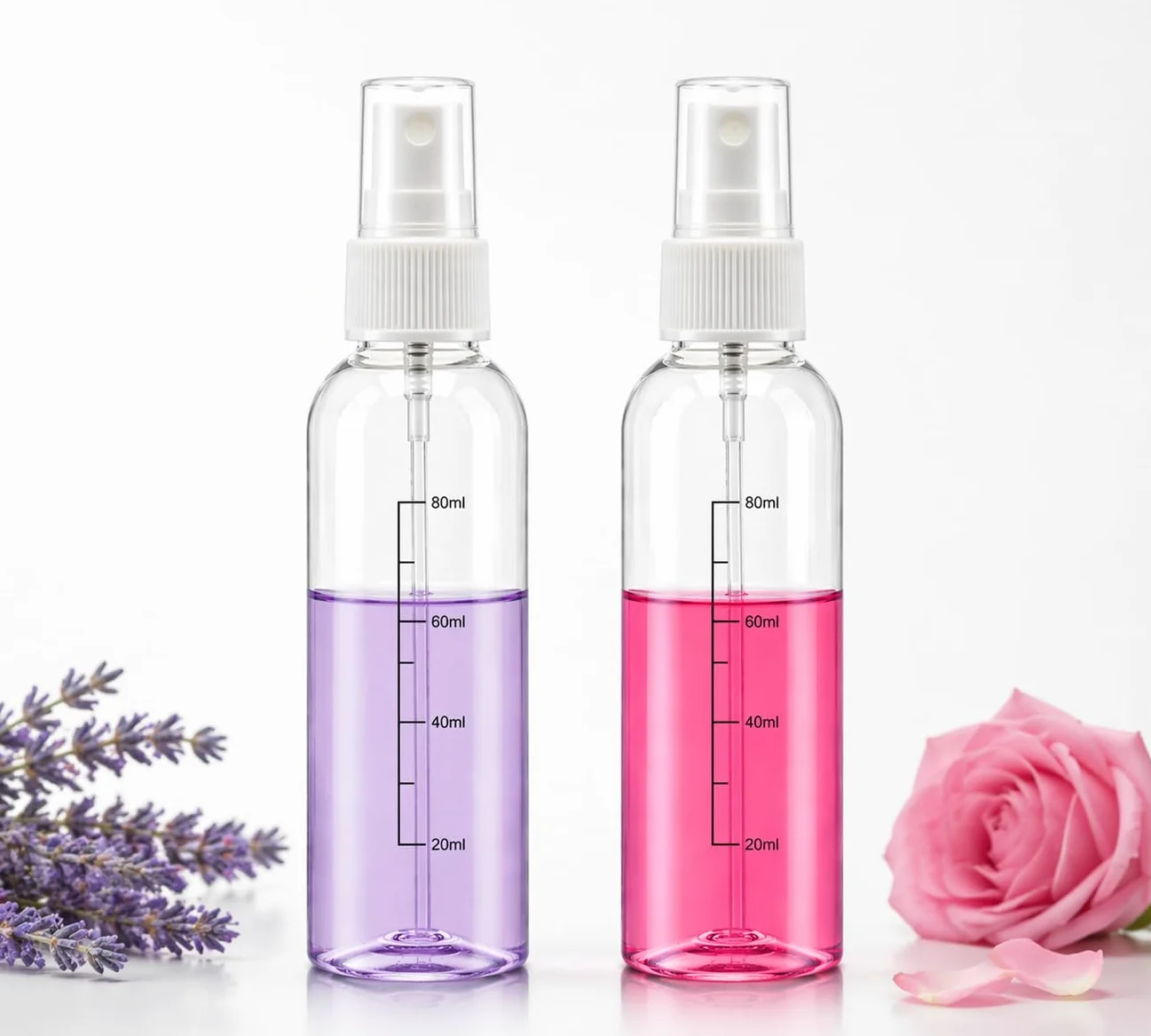 Bote spray pulverizador transparente 5PCS 100ML botellas PET atomizador perfume viaje vacío niebla fina recargable