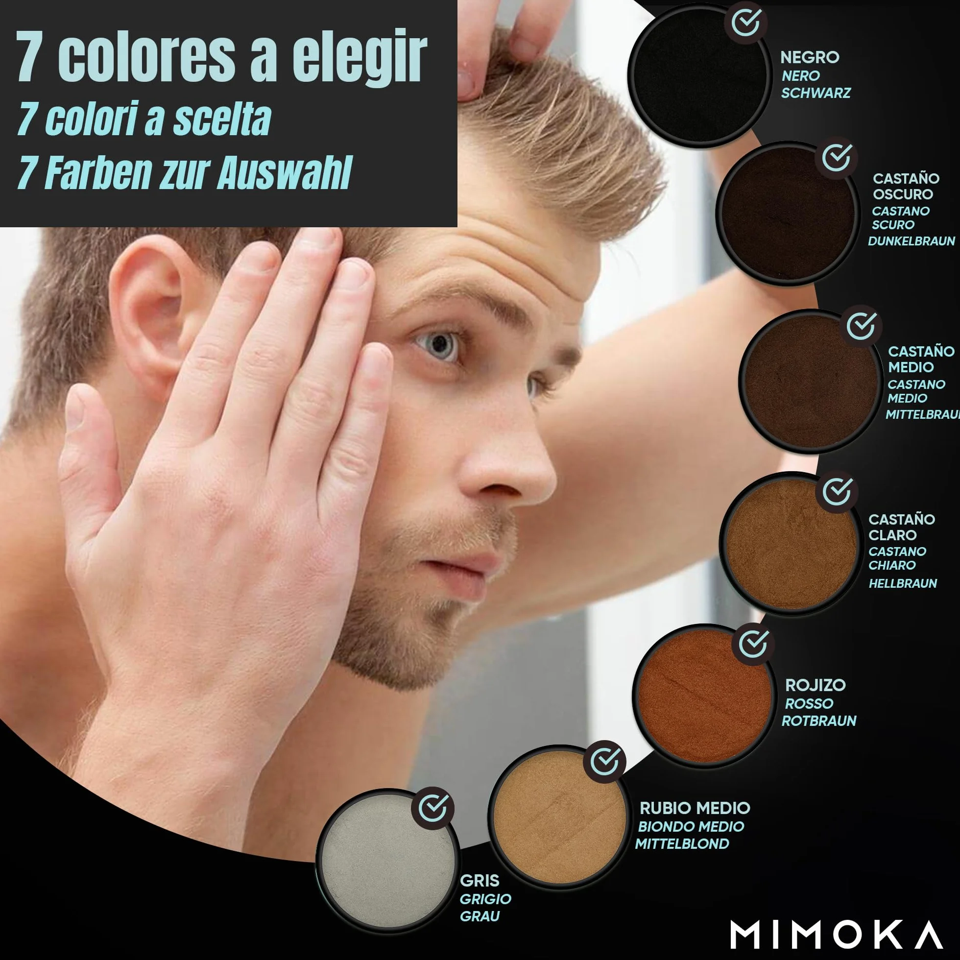 Mimoka Fibras Capilares 100% Naturales Castaño Oscuro 30g