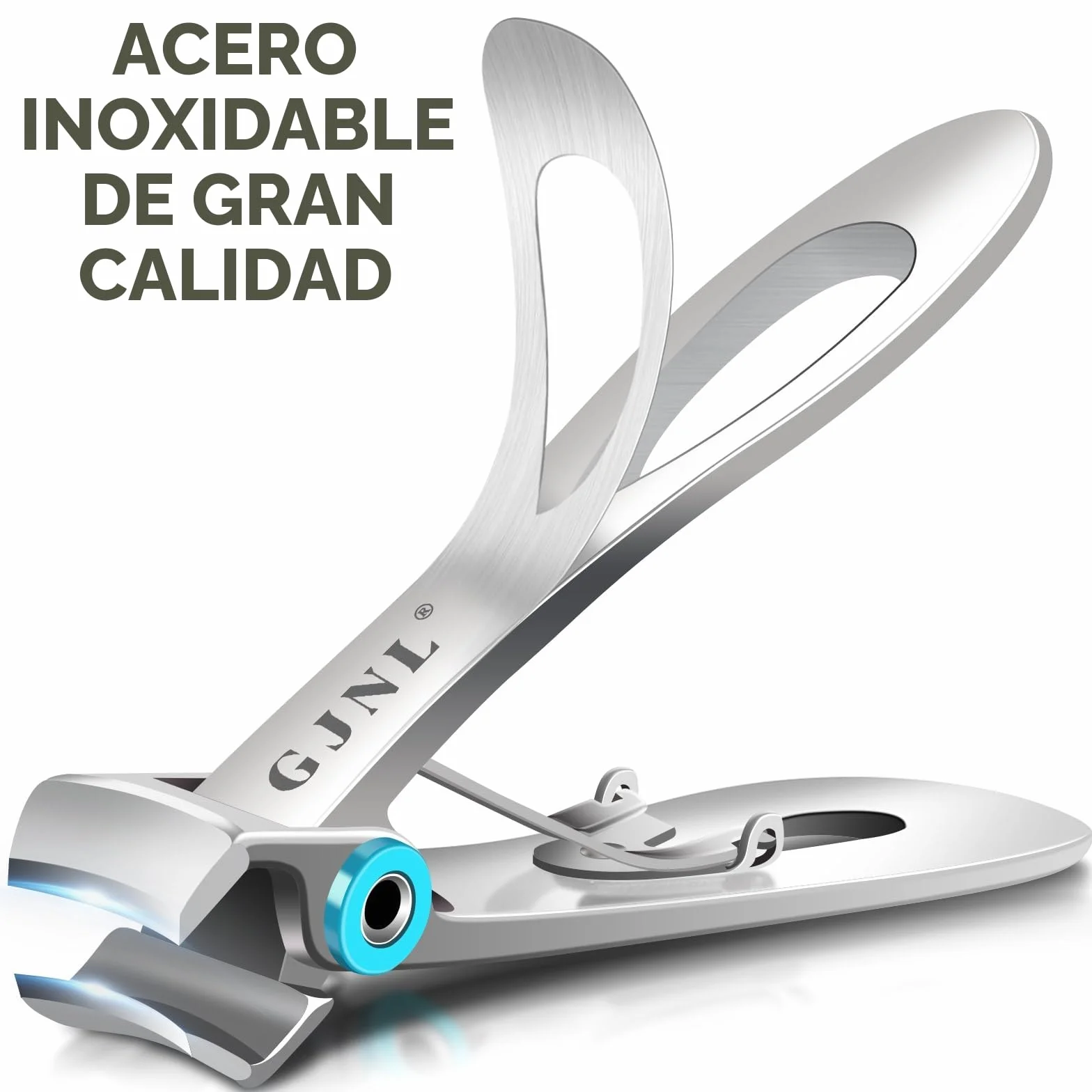 Cortaúñas para personas mayores, uñas gruesas 16 mm/37 mm, apertura ancha, mango largo, inclinado 45 grados