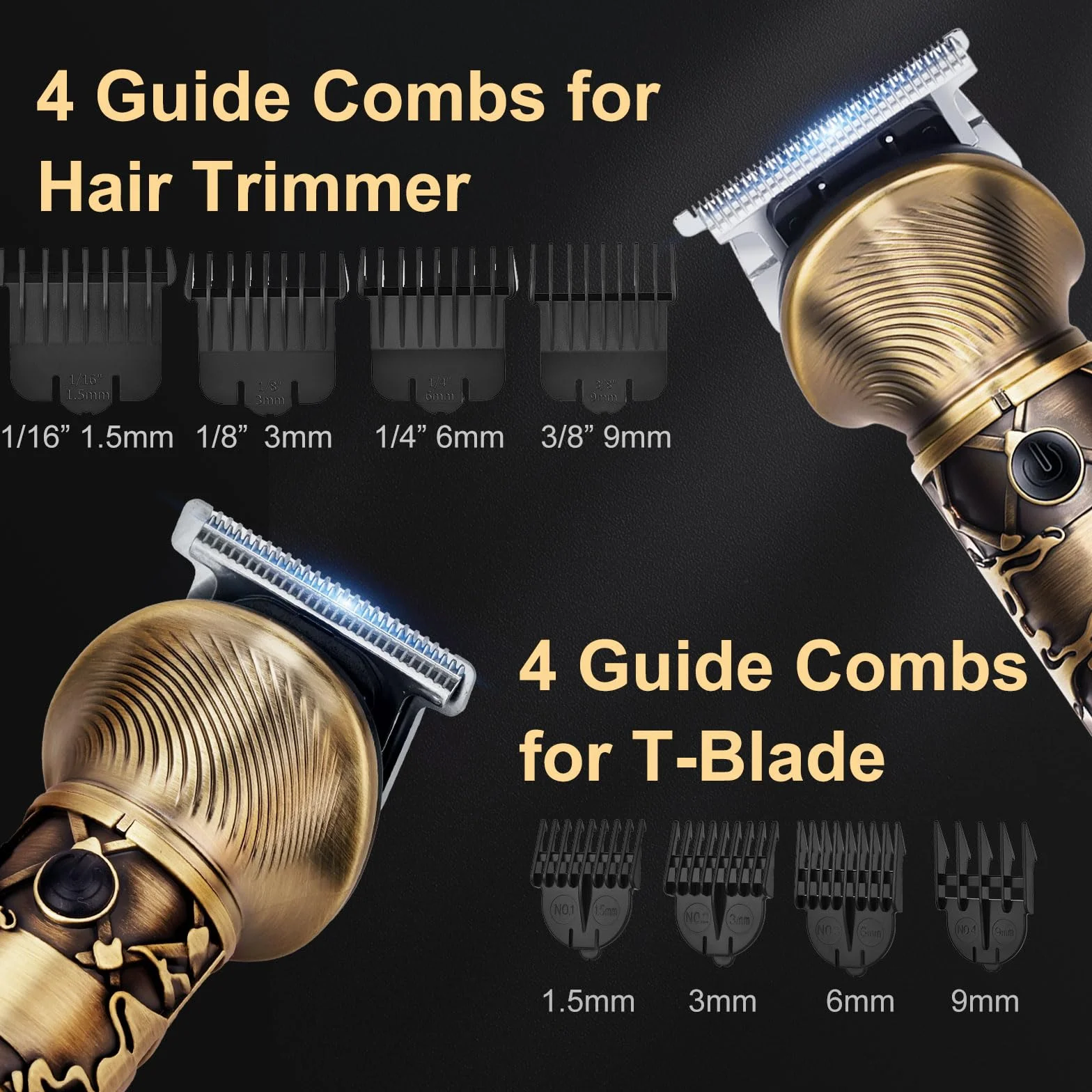 Maquina de Afeitar Hombre Inalámbrico Cortapelos Kit 6 en 1 Recargable con LED