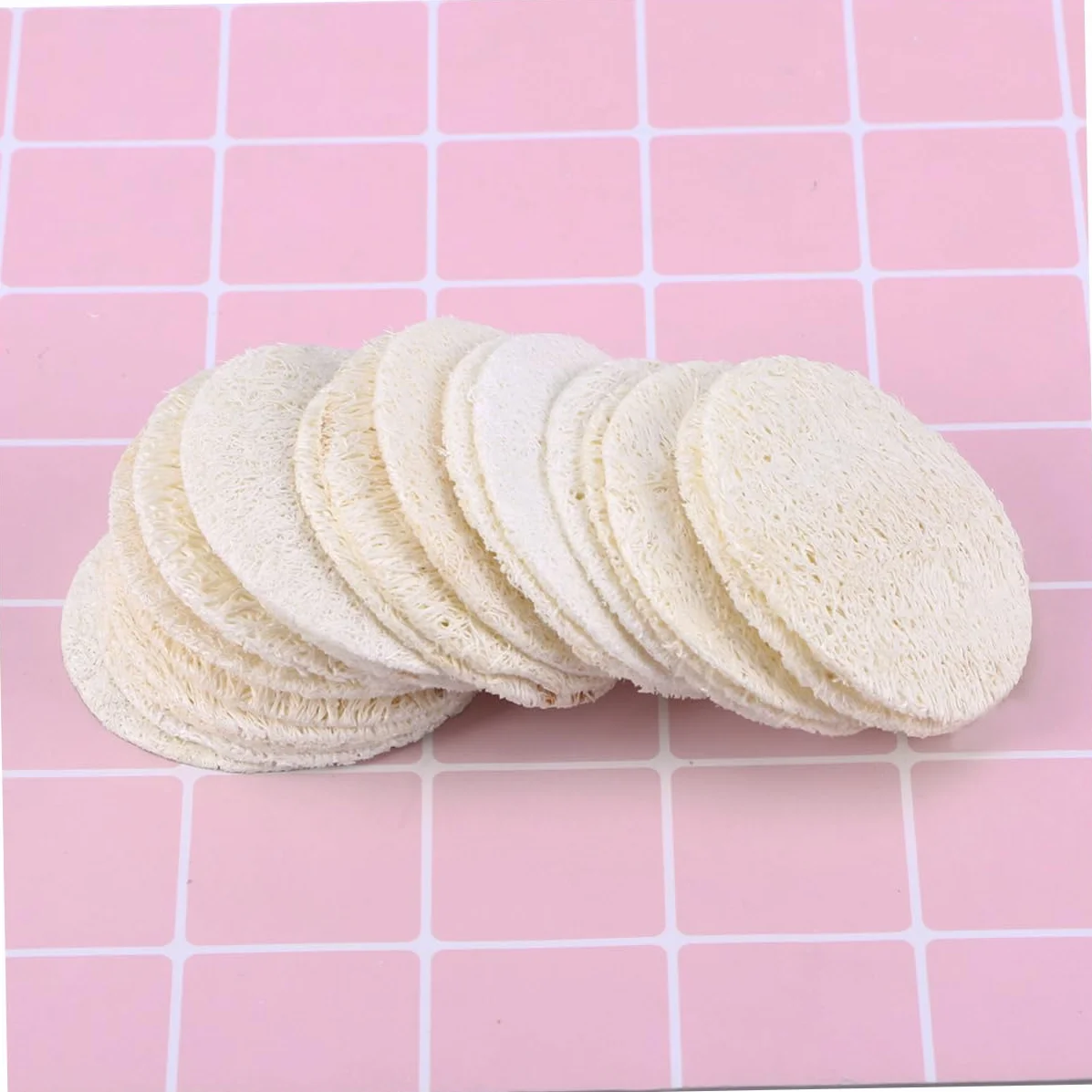 Beavorty 500piezas Almohadillas De Loofah Reutilizables Para Desmaquillado y Cuidado Facial De Esponjas Exfoliantes Suaves Para Limpieza De Piel y Maquillaje