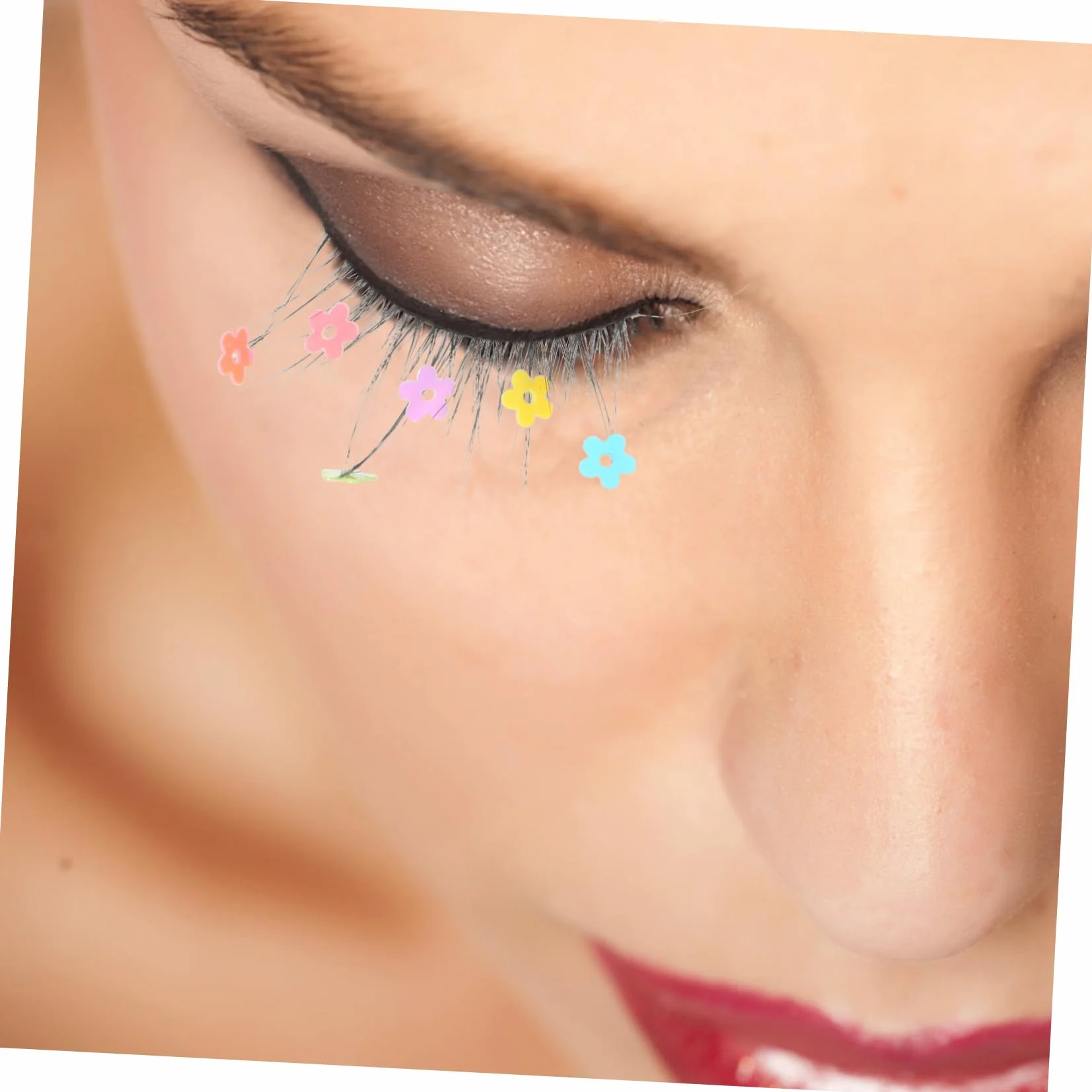 DOITOOL 12 Pares De Pestañas Postizas De Lentejuelas Pestañas Con Color Pestañas De Lentejuelas Pestañas Para Mujeres Maquillaje Lentejuelas Pestañas Pestañas Postizas Brillo Pestañas