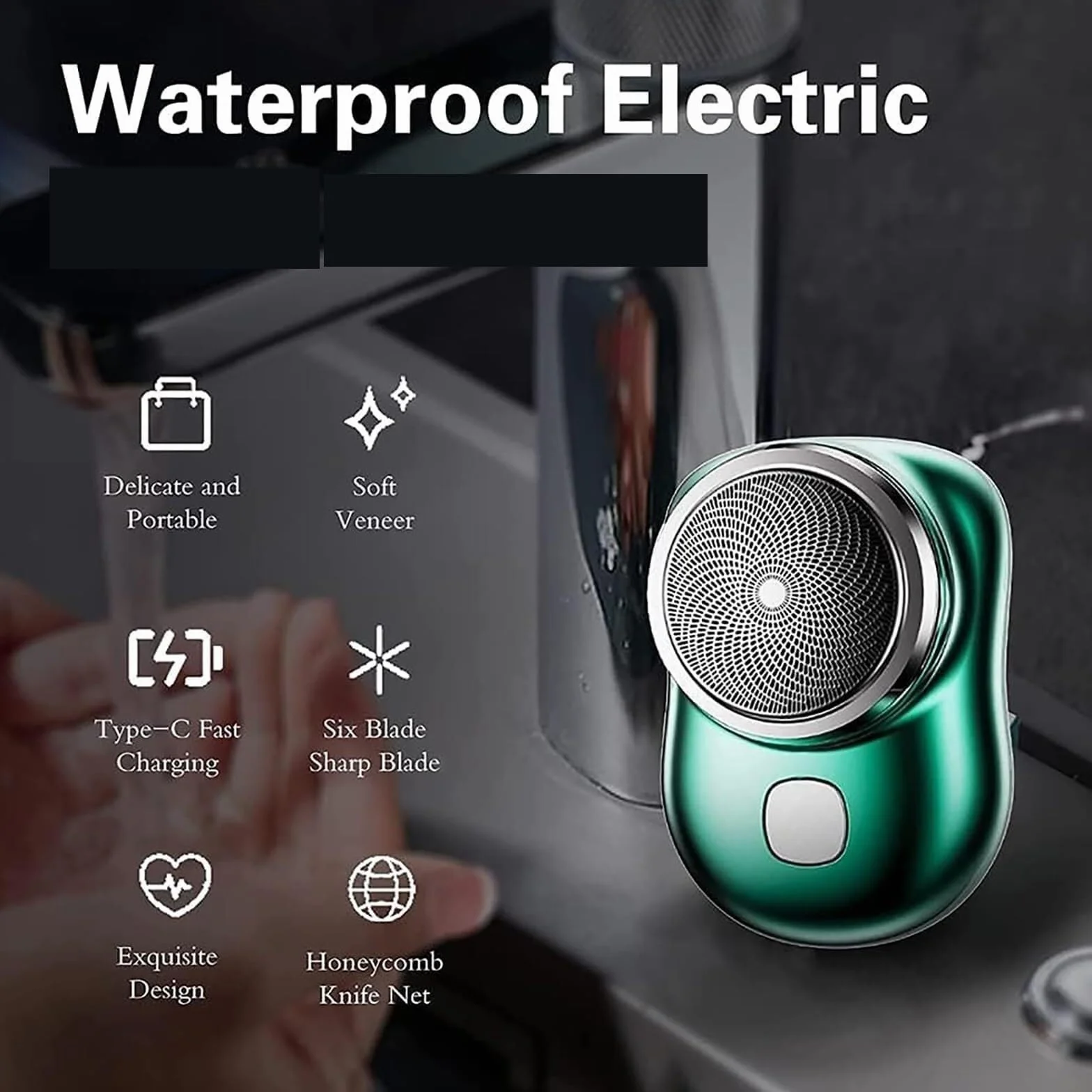 Mini afeitadora eléctrica lavable húmeda y seca portátil de bolsillo Silver