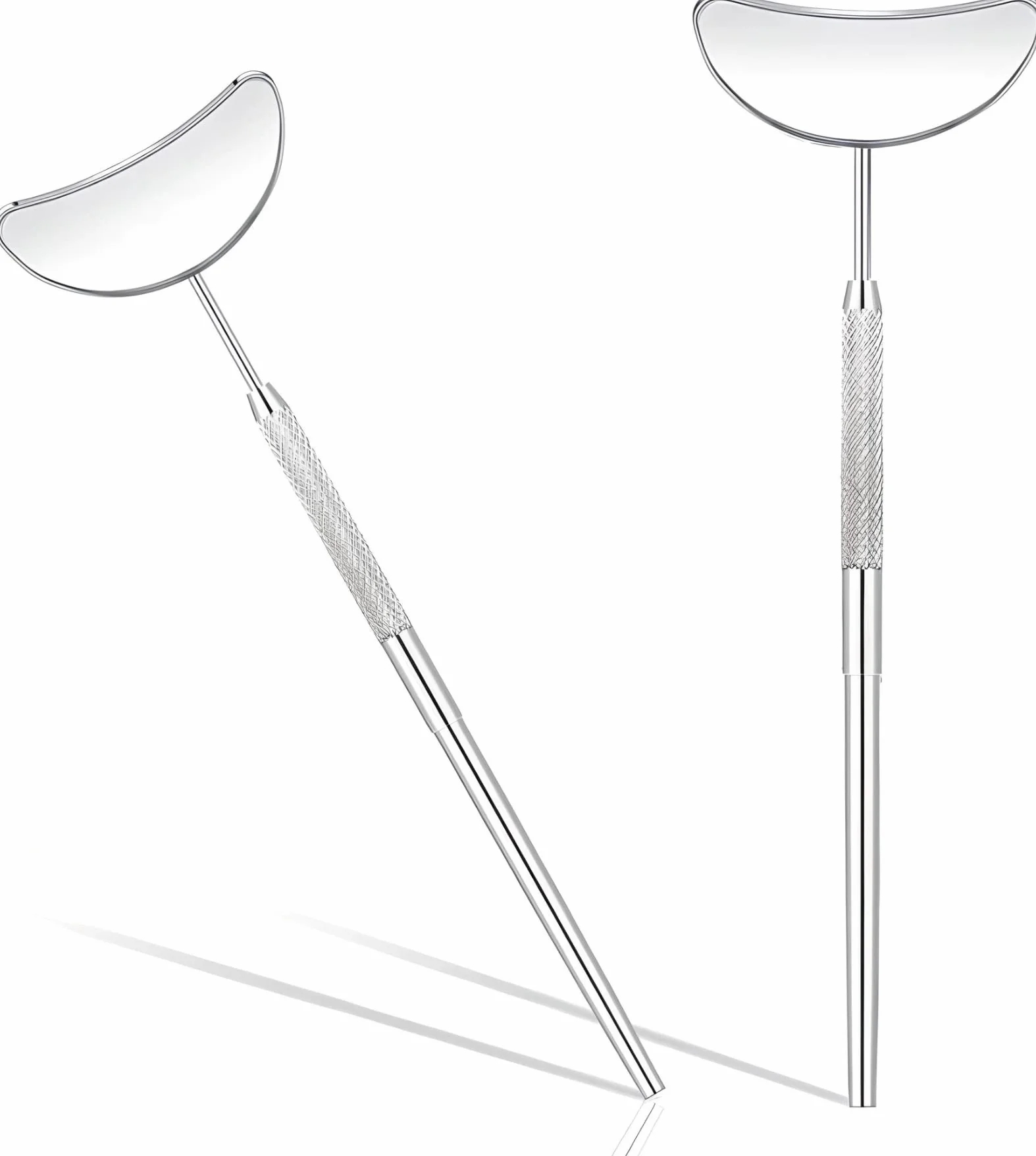 Espejo para pestañas ergonómico de media luna para extensiones de pestañas