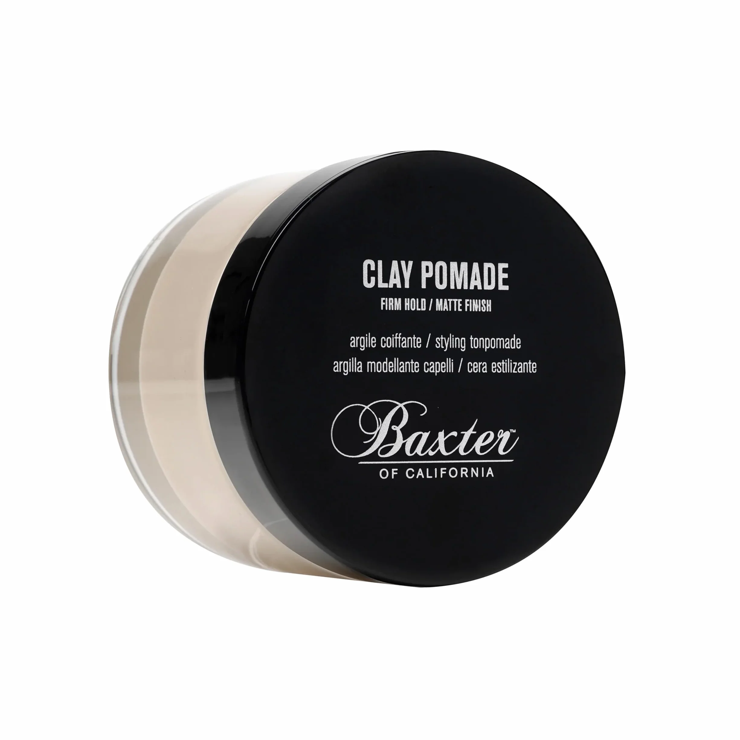 Baxter of California Pomada de arcilla para cabello natural, fijación firme, acabado mate 2 oz