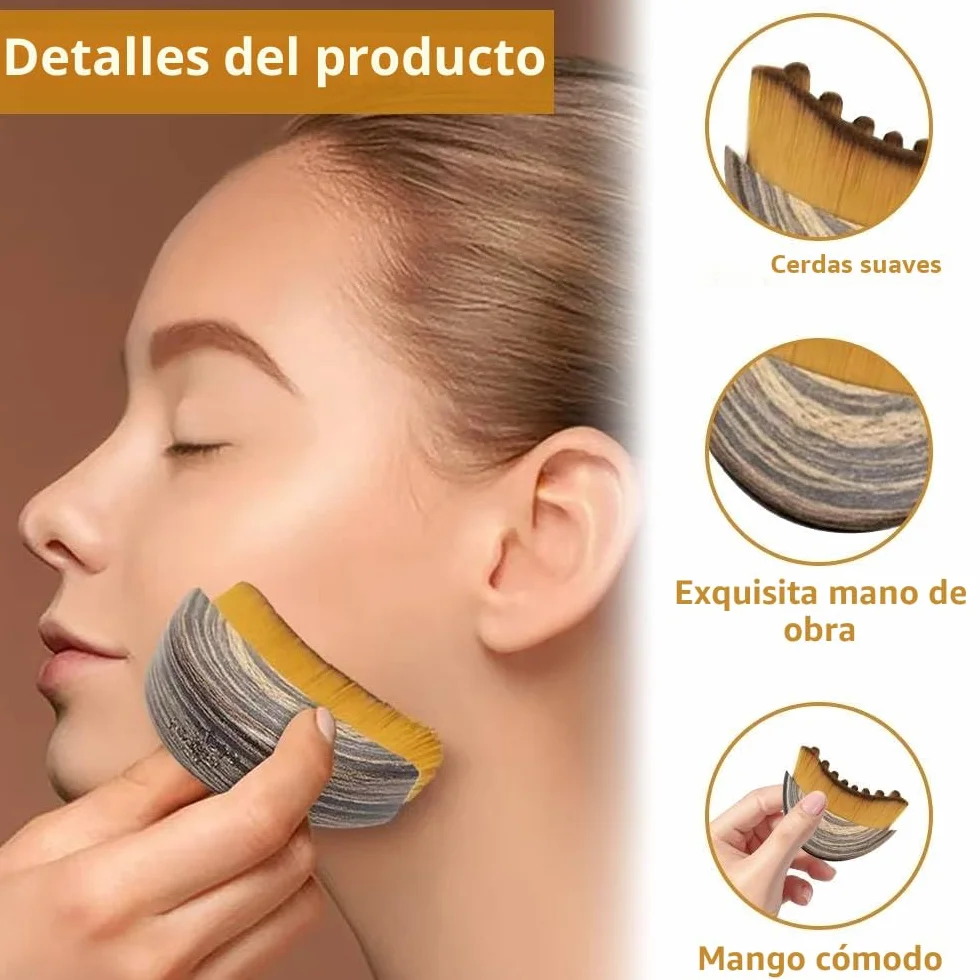 Lymphatic Contour Face Brush, Cepillo Facial de Cepillado en Seco, Diseño Ergonómico para Rostro