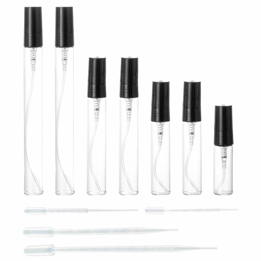 Atomizador Perfume Viaje Mini Botellas Spray Recargable Plástico Portátil 7 Pcs