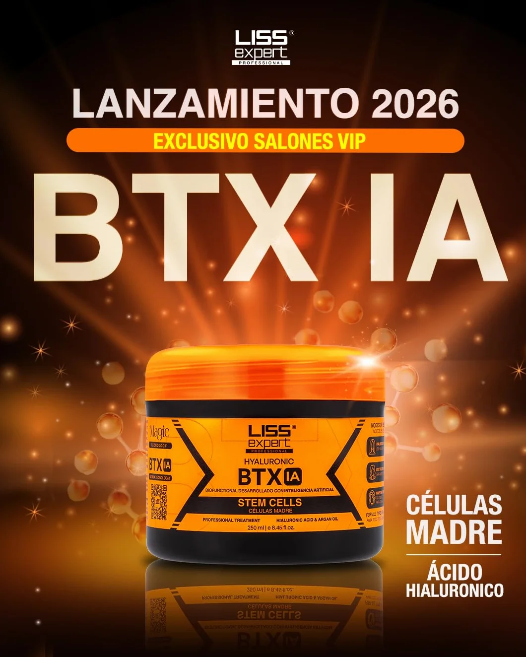 Liss Expert BTX IA Tratamiento Capilar con Ácido Hialurónico, Células Madre y Aceite de Argán