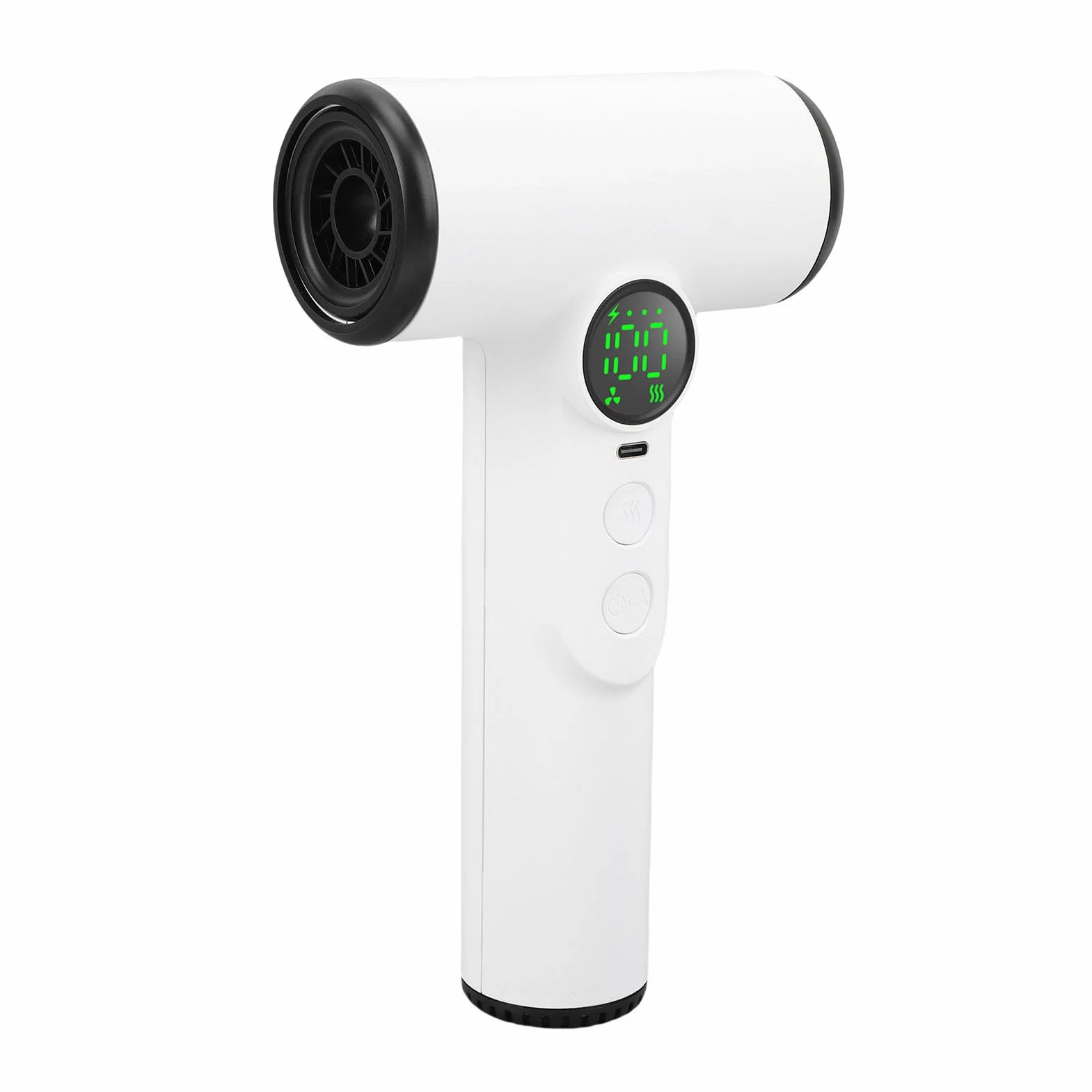 Bewinner Secador de Pelo Inalámbrico Profesional: Batería Recargable USB, 3 Velocidades y Temperaturas, Portátil Con Pantalla Digital Para Mujeres