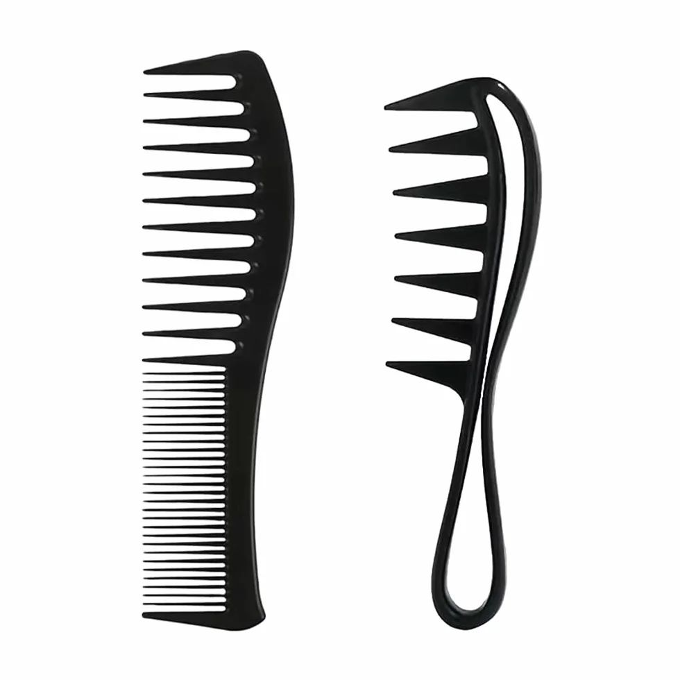 Peine de Pelo 2 Piezas Peine de Dientes Anchos Profesional para Todo Tipo de Cabello