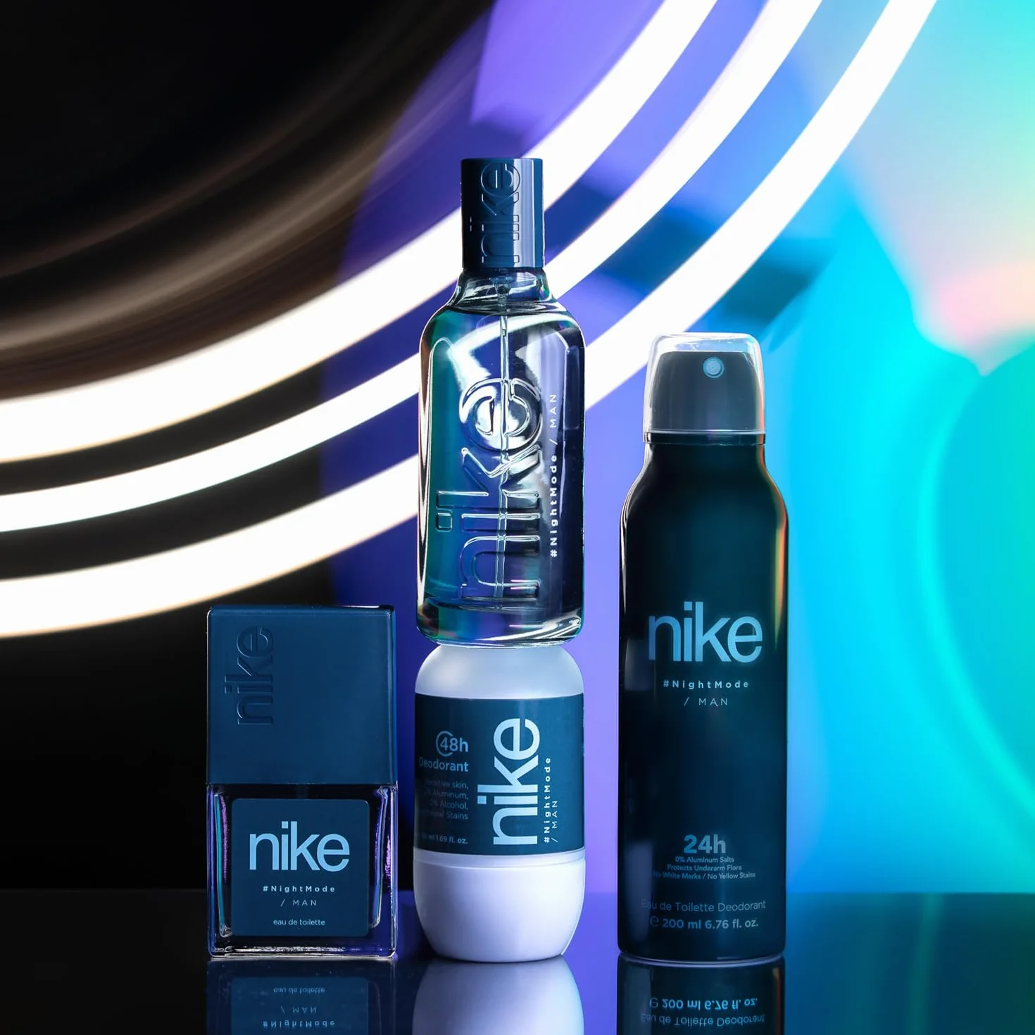 NIKE Colonia 100 ml + Desodorante en Spray 200 ml Estuche de Regalo Hombre Eau de Toilette Natural Masculina Aroma Frutal Amaderado