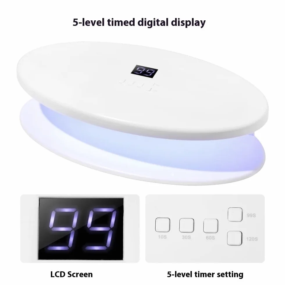 Lámpara de uñas UV LED 256 W, secador gel for con 96, herramientas profesionales manicura y pedicura secado rápido for uso doméstico Práctico