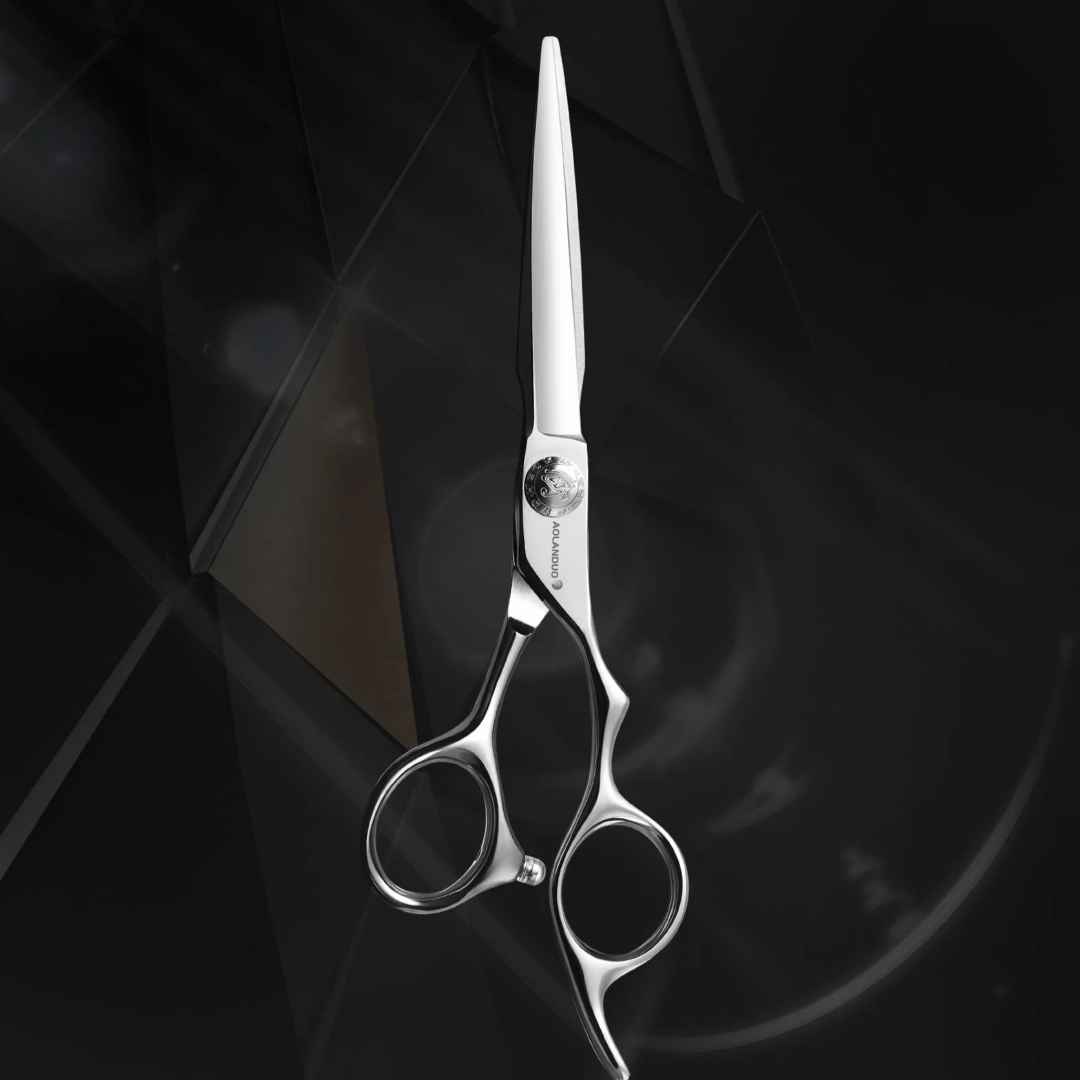 Tijeras profesionales de corte de pelo acero inoxidable japonesas borde convexo ergonómicas para diestros