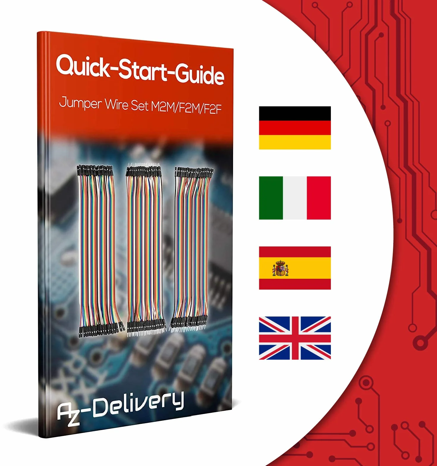 AZDelivery 5 x Jumper Wire Cables de Puente 20 cm Set de 120 pcs Macho-Hembra/Macho-Macho/Hembra-Hembra Compatible con Arduino y Raspberry Pi Breadboard