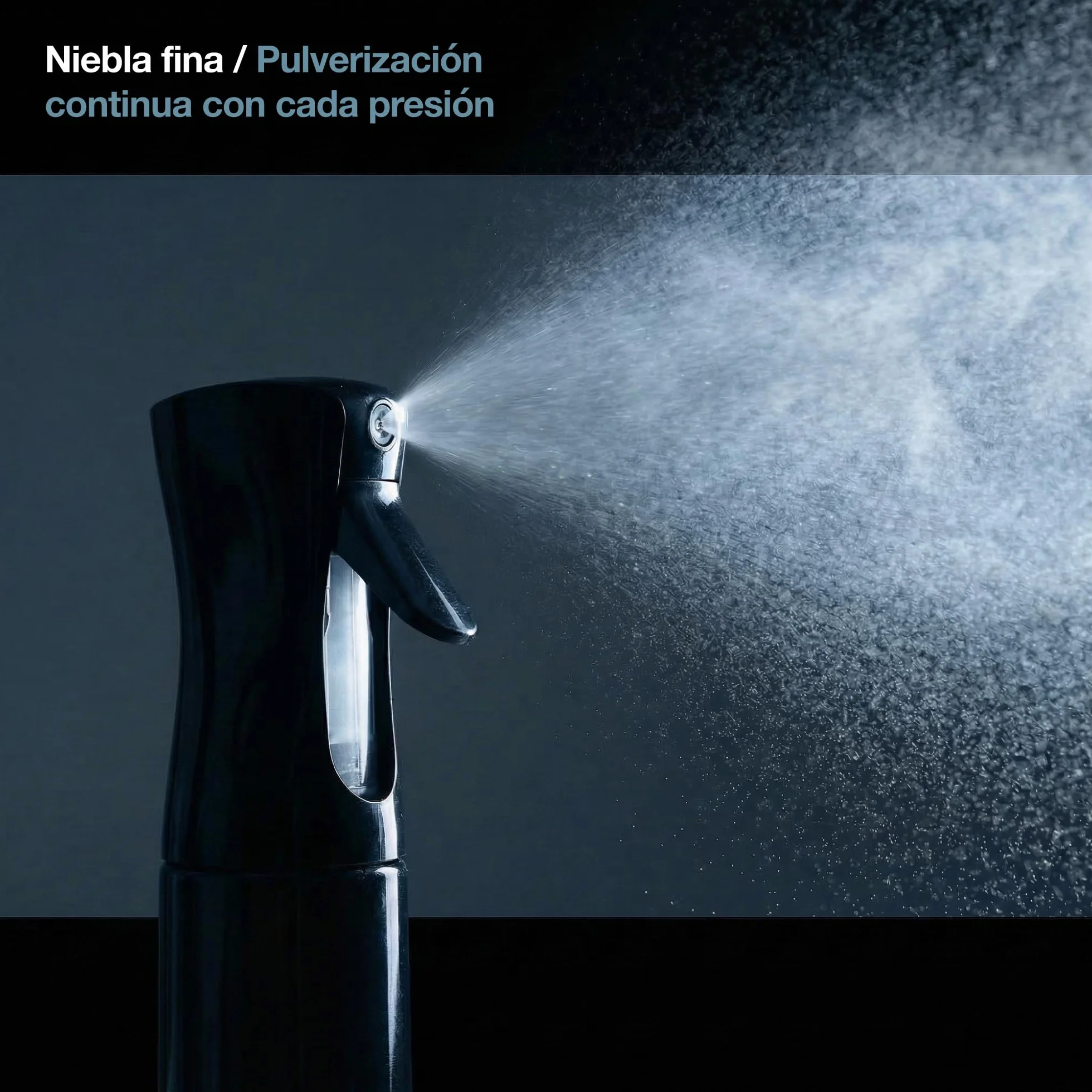 PORTENTUM Bote spray pulverizador agua 300 ml Atomizador recargable niebla fina pulverización continua