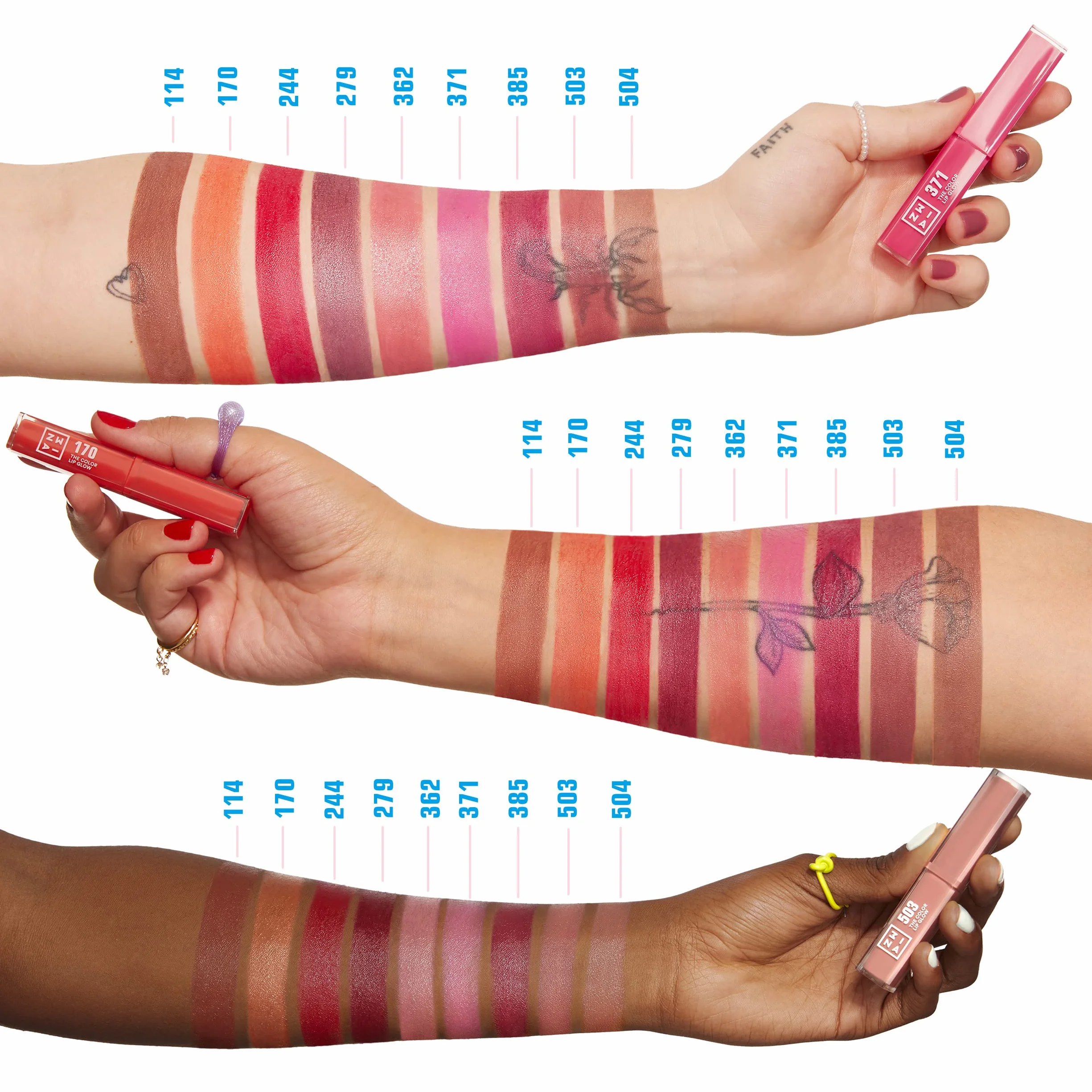 3INA MAKEUP The Color Lip Glow 503 Nude Labial Hidratante con Manteca de Karité Barra de Labios Brillo Bálsamo Alta Pigmentación Vegan Cruelty Free