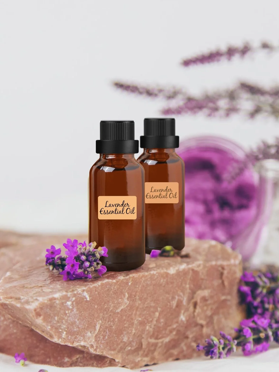 Botella de Vidrio Ámbar 50ml, Botellas Pequeñas con Tapa, Jeringa Embudo para Aceites de Masaje, Aromaterapia, Perfume