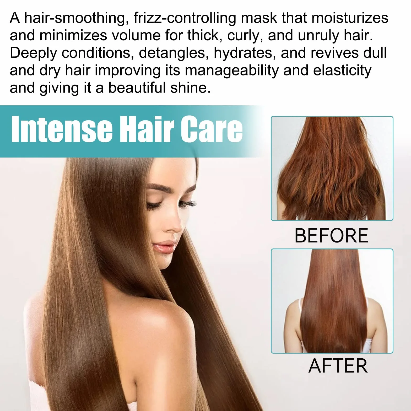 Crema para Alisar el Cabello, Loción Nutritiva para Cabello Rizado, 2 Piezas