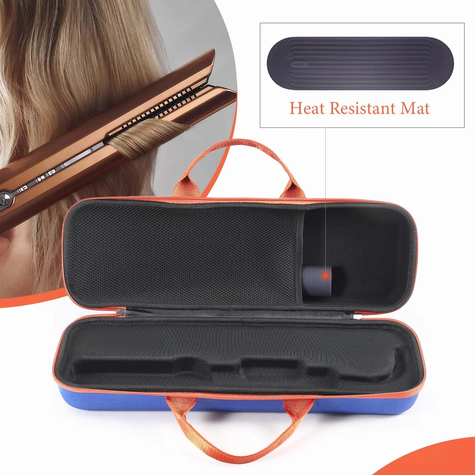 Funda rígida para Dyson HT01 Airstrait, azul, Clásico