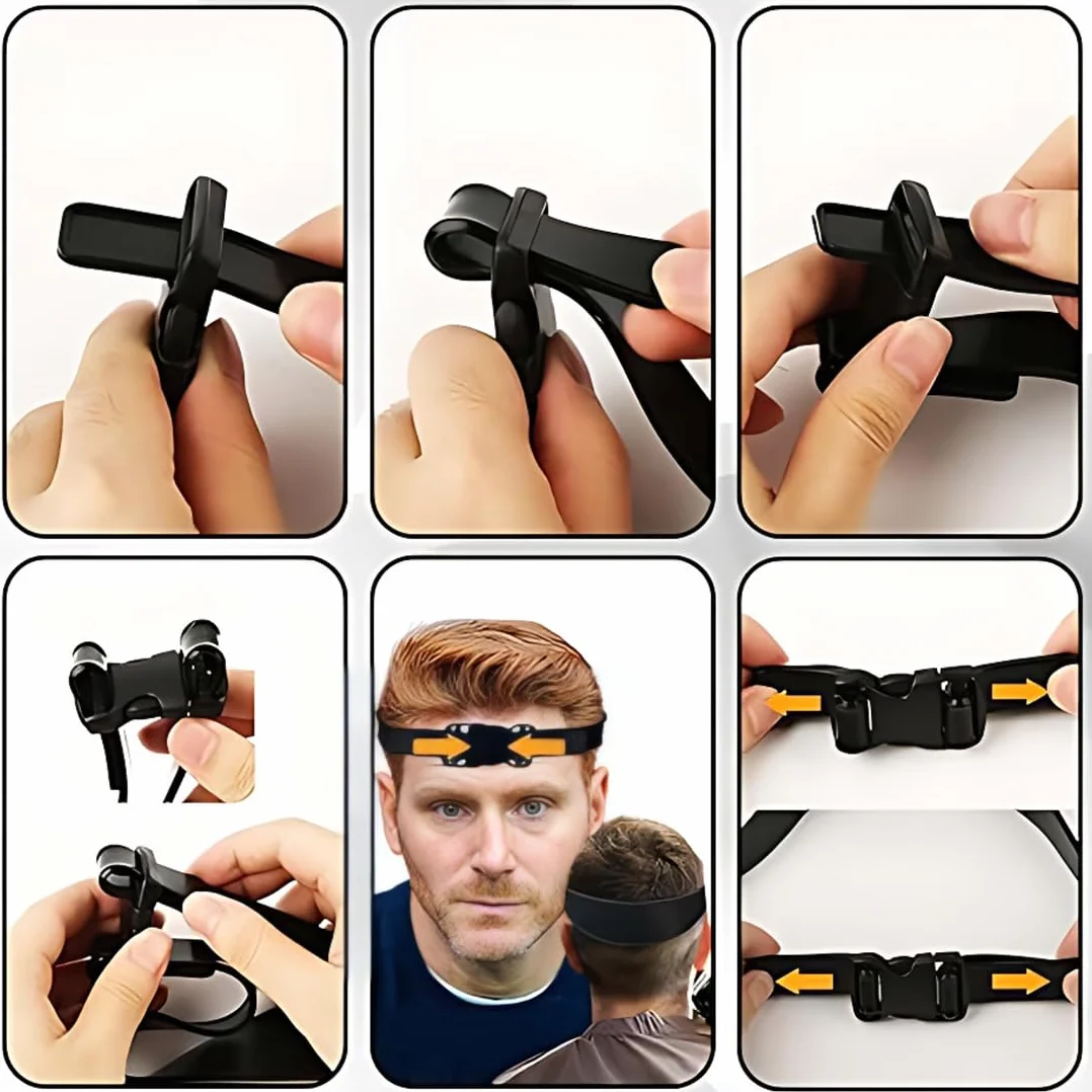 Peine ajustable de silicona para cortar el pelo, plantilla de transición de peluquería, cinta de corte curvado, ayuda para hombre