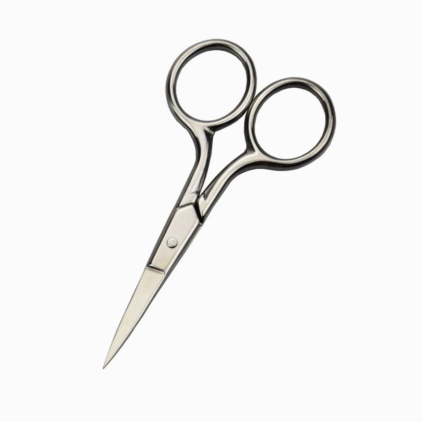 Tijeras profesionales para el cuidado personal del vello facial y la nariz de la oreja, recorte de cejas, tijeras de punta recta fina de acero inoxidable para hombre