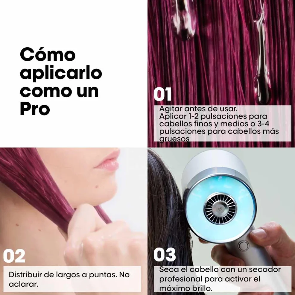 L'Oréal Professionnel Serie Expert Vitamino Color Spectrum Serum Glass Shine, Tratamiento Profesional Anti-frizz con Protección Térmica, Sin Aclarado, Brillo hasta 10 Lavados, Cabello Teñido, 30 ml
