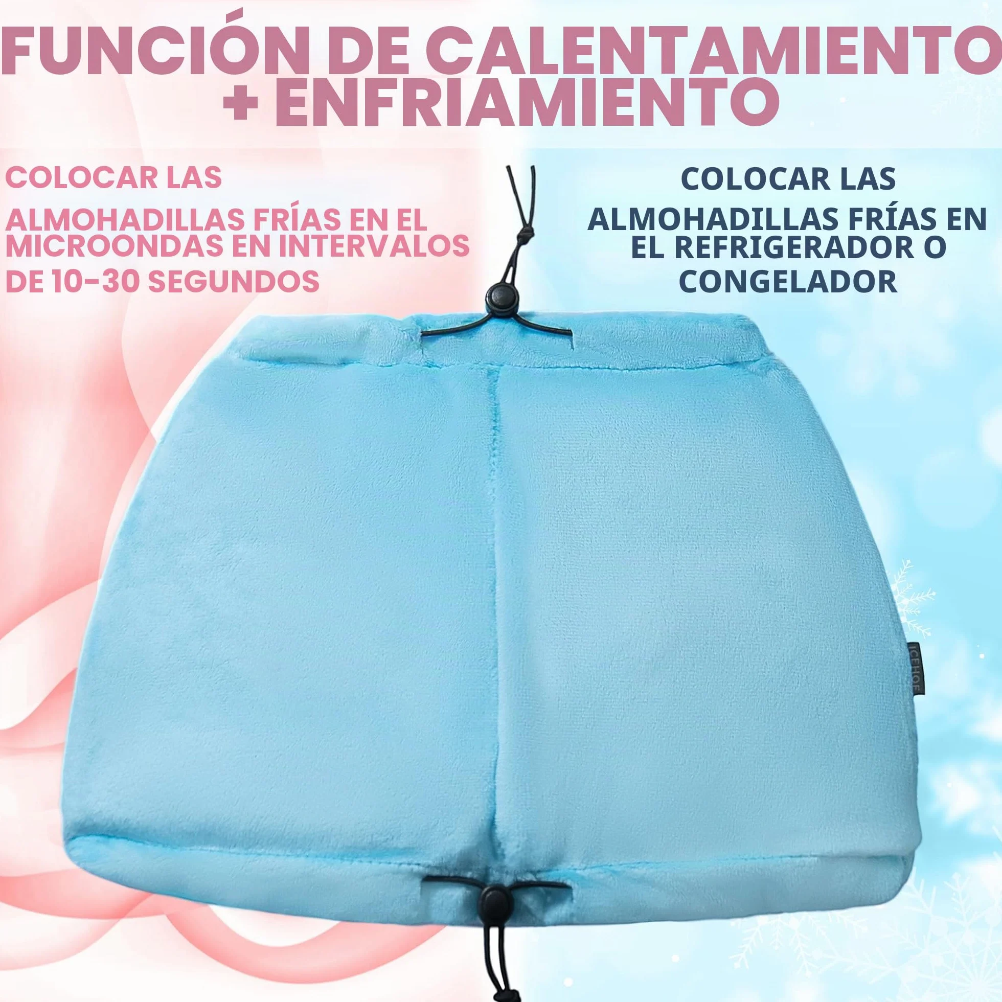 ICEHOF Gorro de refrigeración con almohadillas extraíbles y máscara 3D para quimioterapia y migrañas