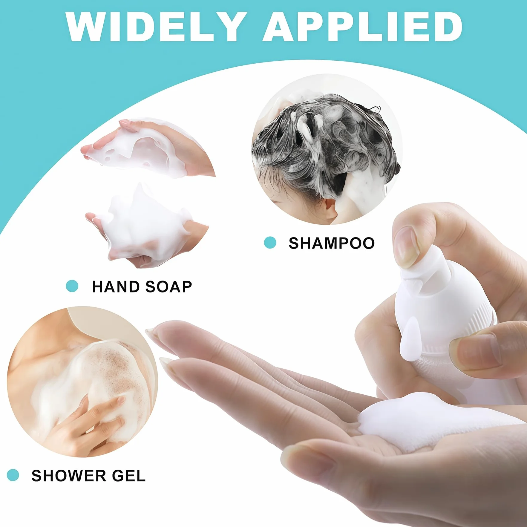Botellas vacías de espuma 3.4 oz 100 ml plástico transparente rellenables dispensadores de jabón para viajes