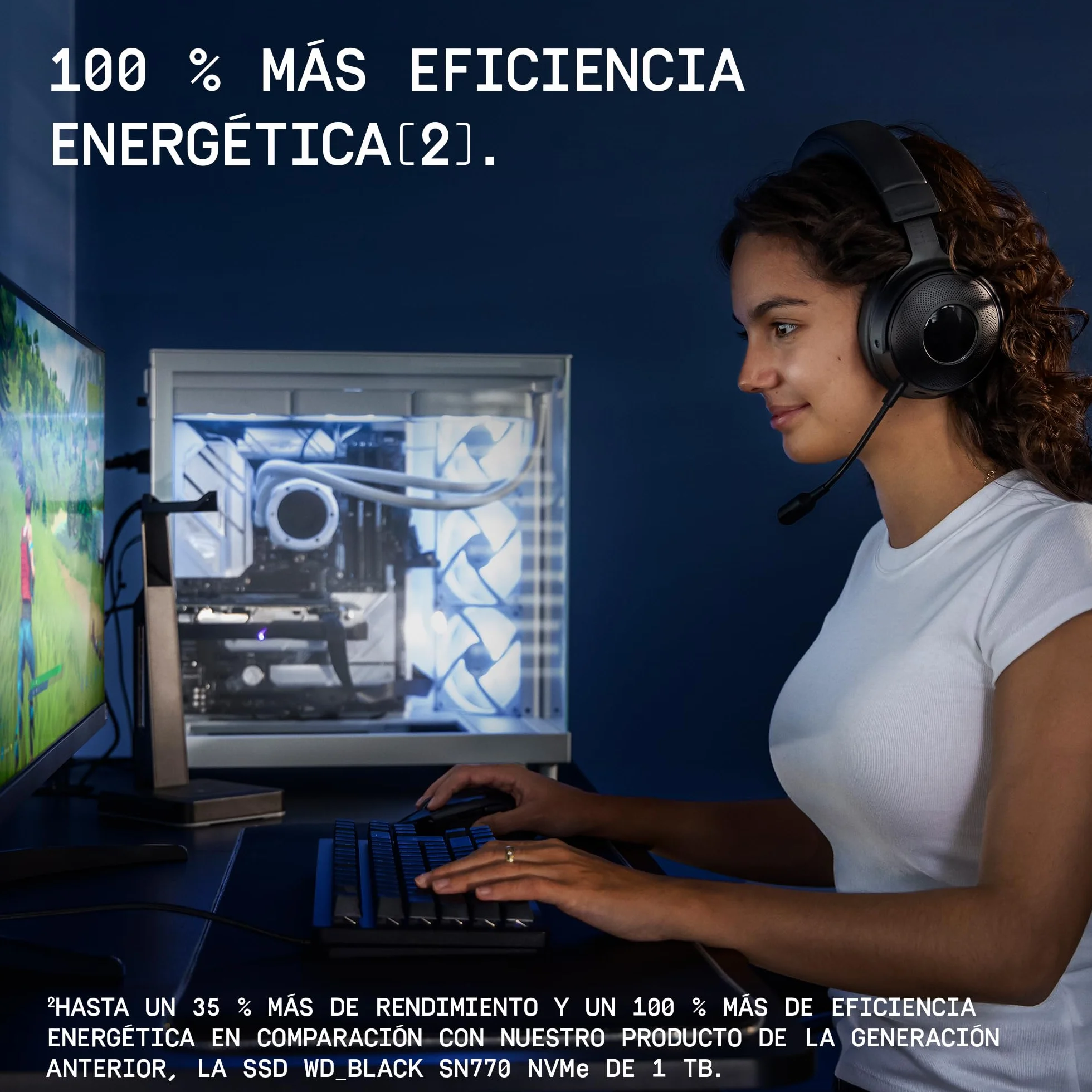 WD_Black SN7100 NVMe SSD 1TB M.2 2280 7250/6900 MB/s Lectura/Escritura TLC 3D NAND SANDISK