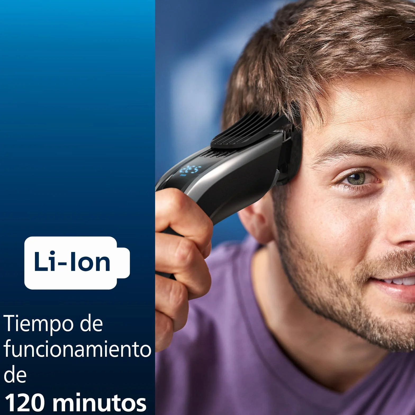 Philips Serie 9000 Cortapelos Eléctrico Recortador Hombre Control Táctil Digital Cuchillas Titanio 400 Posiciones Longitud 120 Min Inalámbrico HC9450/15