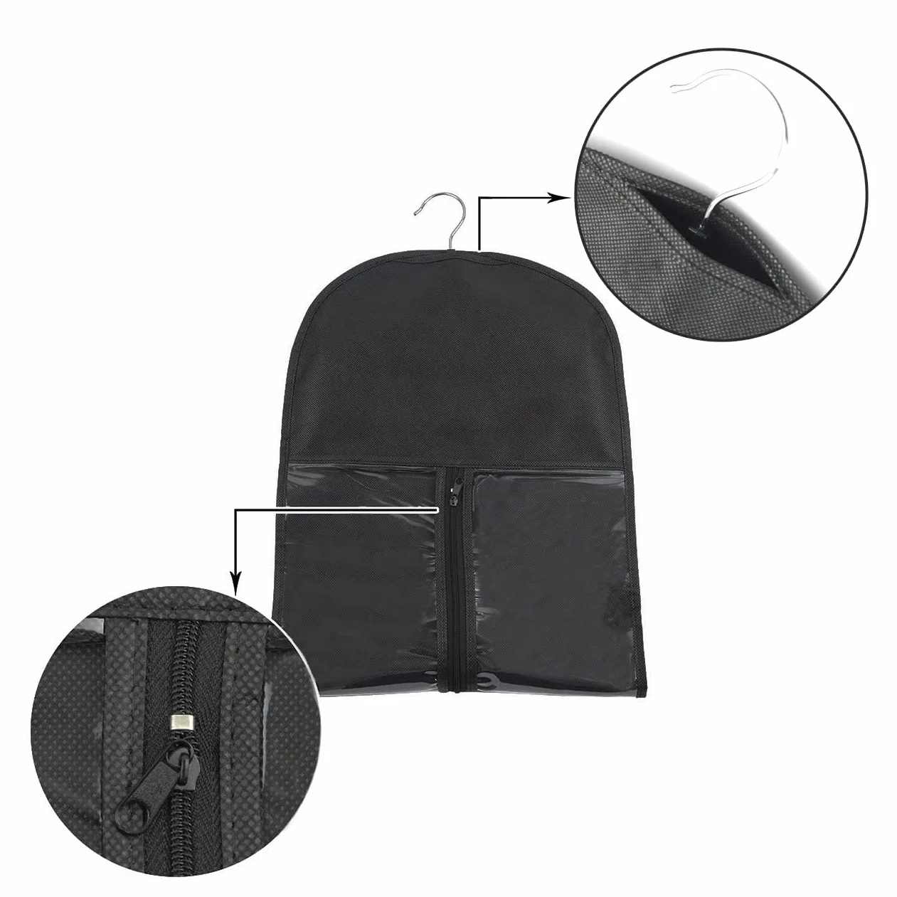 Bolsa Almacenamiento de Peluca con Colgador Portátil Organizador
