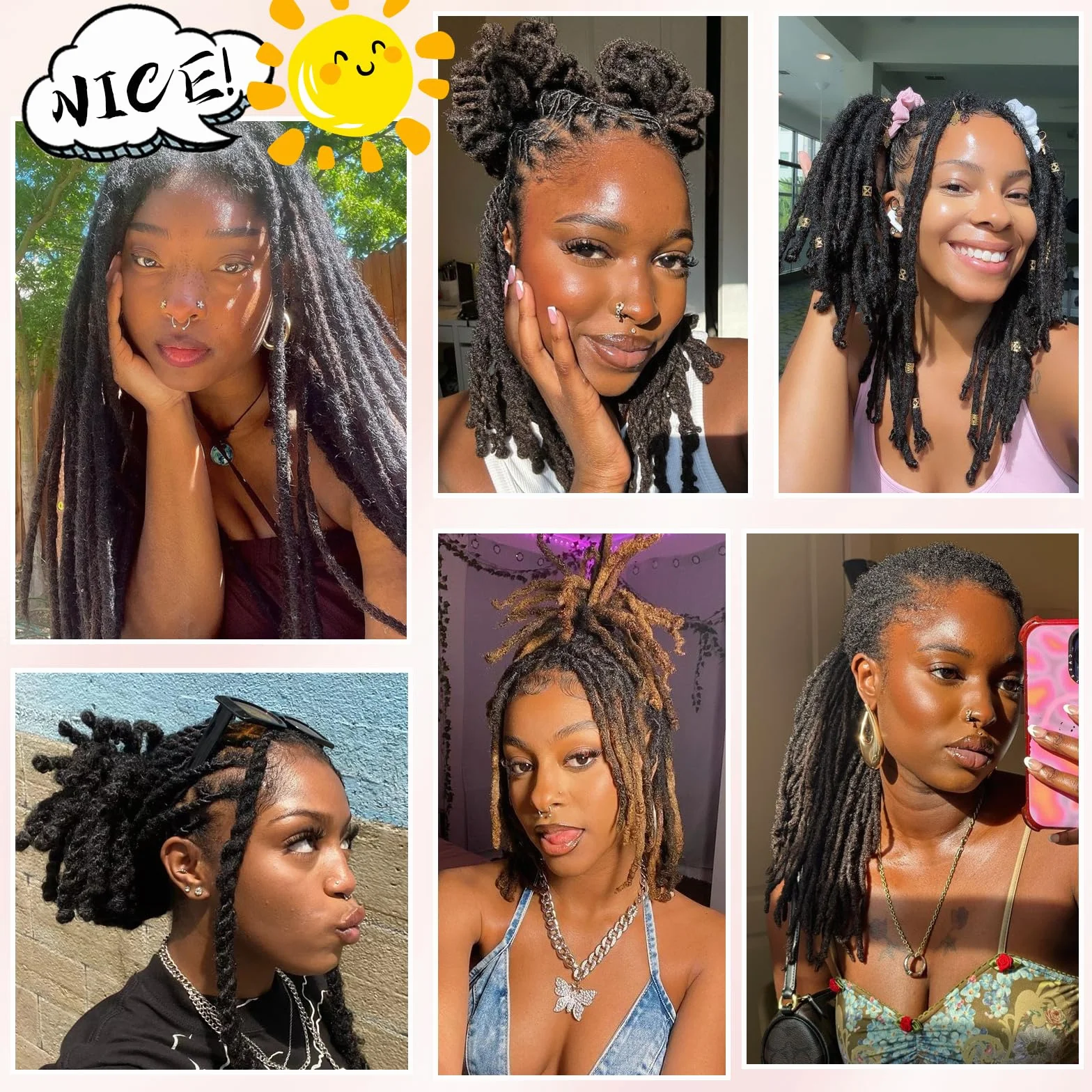 Afro Kinky Curly Braiding Bulk Hair Mini Twists Synthetic Cuban Twist Soft Locs Micro Spring Twist Dreadlocks 1B# 8 Inch Pack of 3