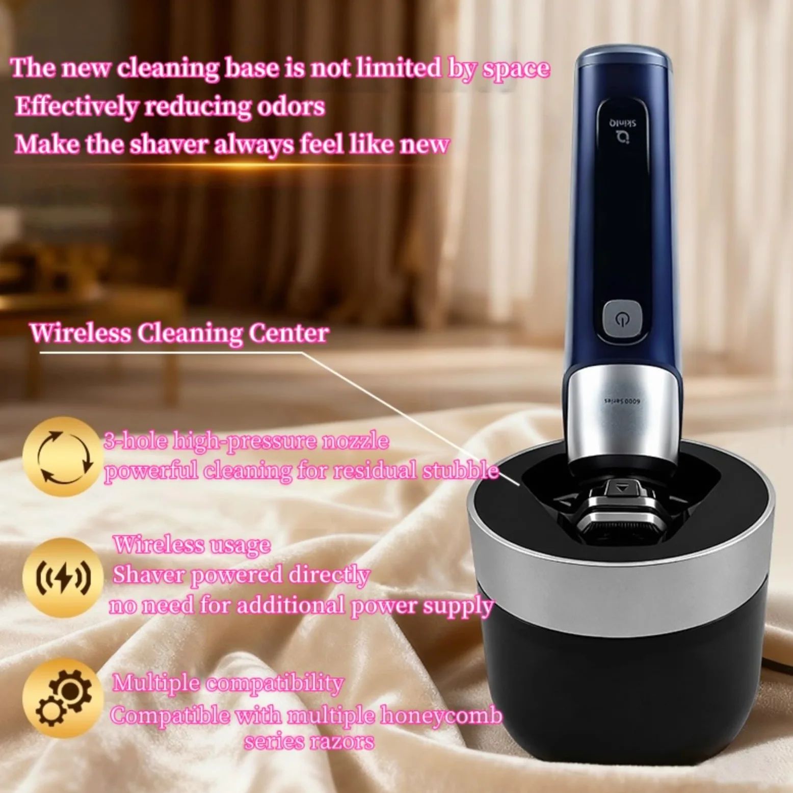 La Base De Limpieza Para Máquina De Afeitar Es Compatible Con Philips(Option 3)