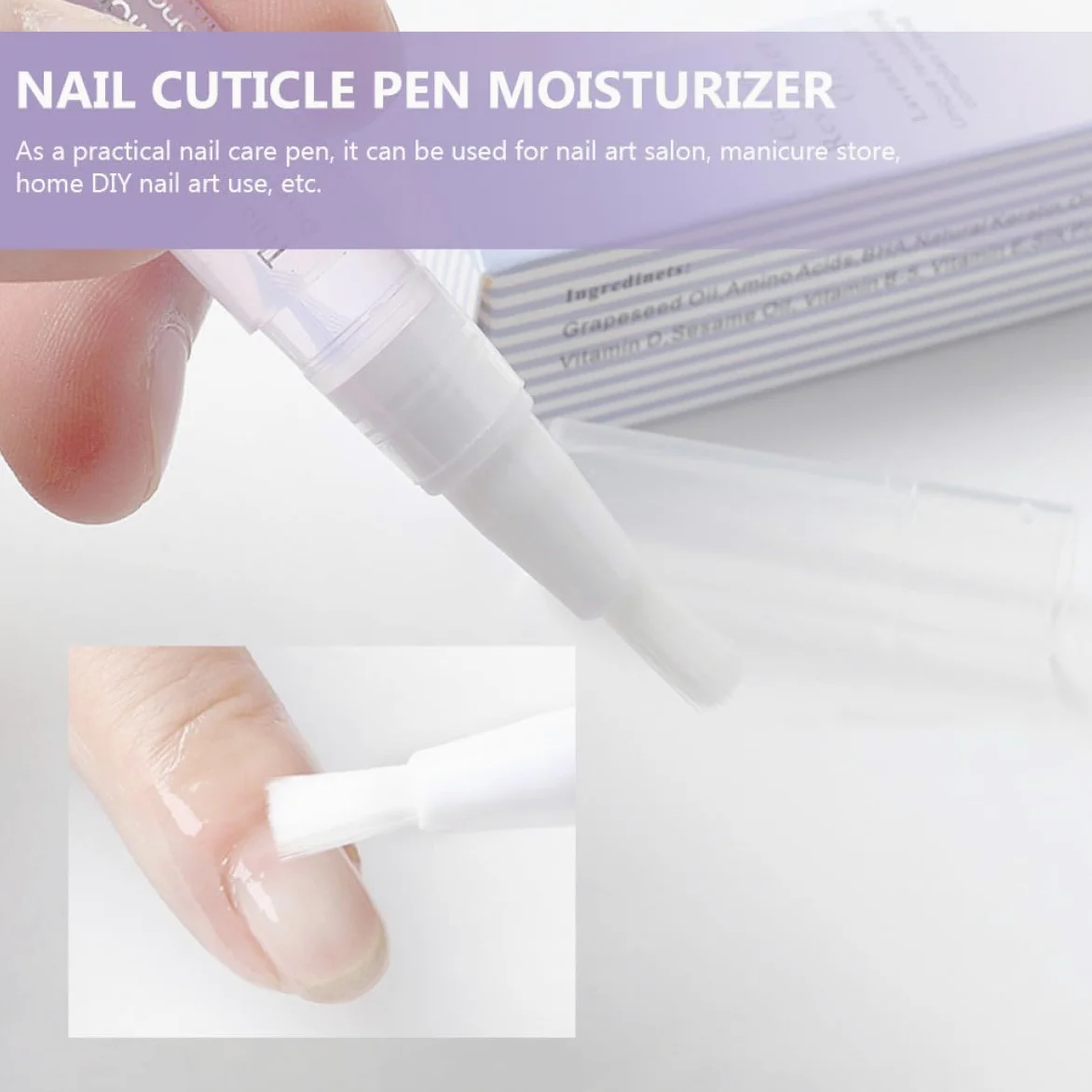Lápiz para Cutículas de Manicura Aceite Nutritivo, 10 Unidades, Repara Uñas Ásperas, Portátil para Uso en Salón de Manicura Casa Varios estilos