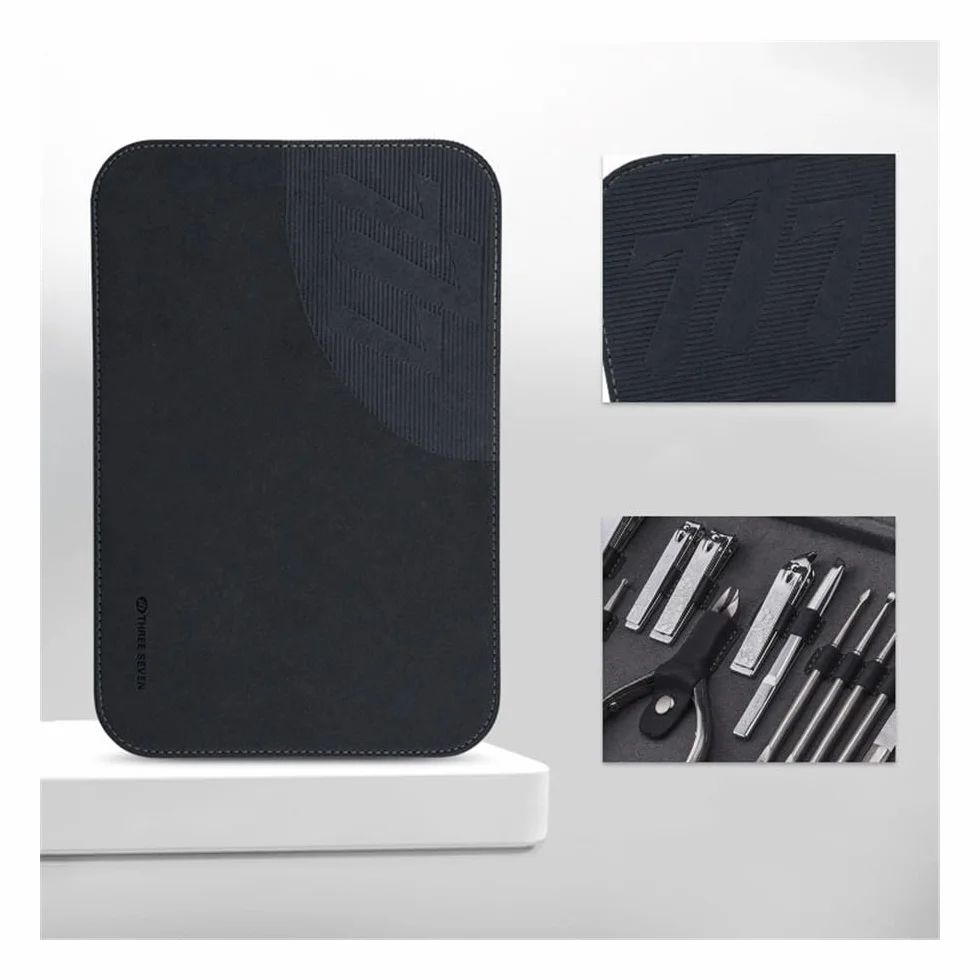 Juego de cortaúñas para hombres, kit profesional de uñas de 13 piezas, kit de cuidado de uñas de acero inoxidable, kit de pedicura para hombre, kit de aseo para pies, cortador de uñas y cortaúñas de