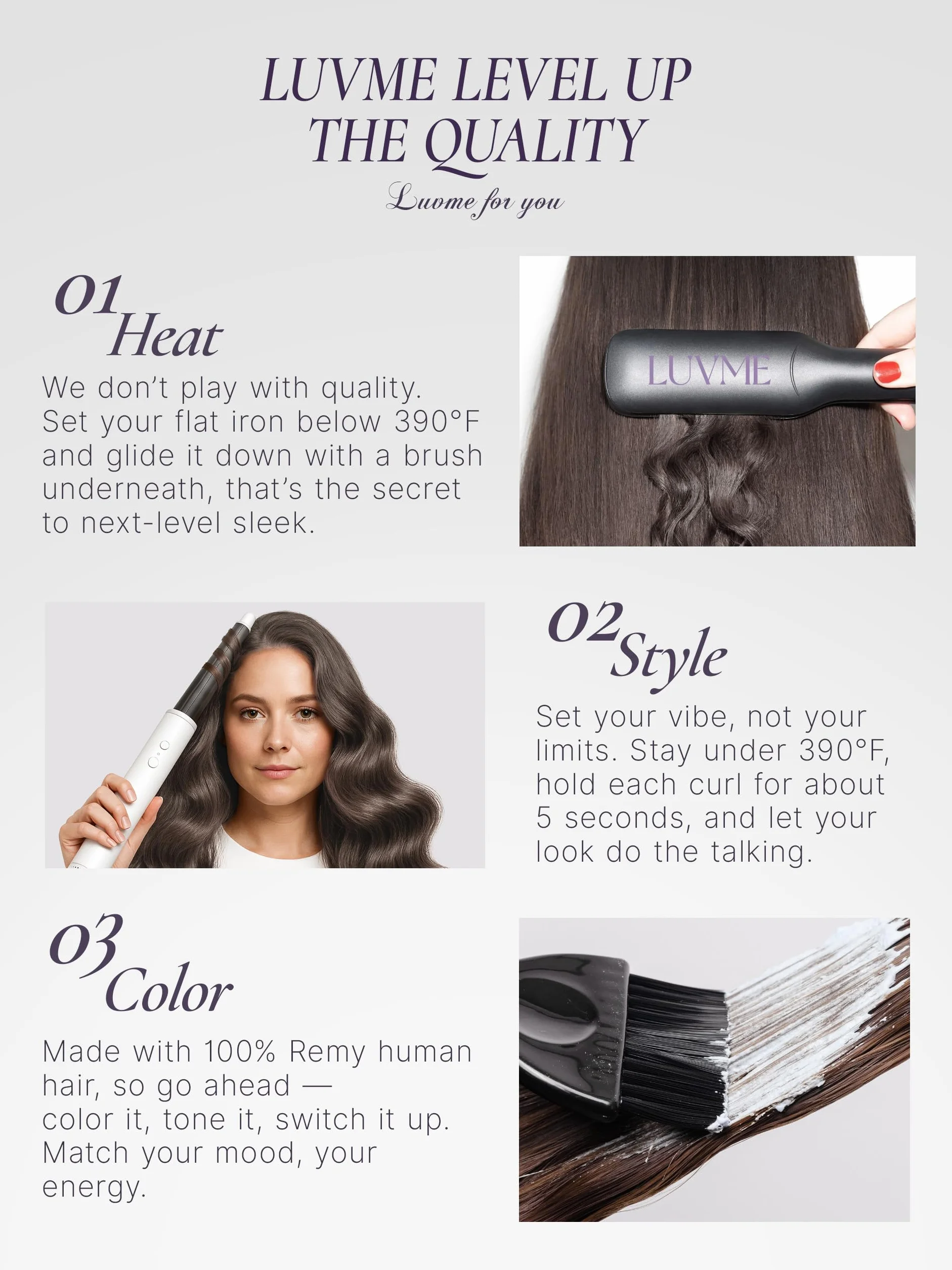 LUVME Extensiones de cabello humano hechas a mano con clip, 18 pulgadas, 120 g, 7 unidades, color marrón moca, lacio, doble trama, sin costuras, para una cobertura completa