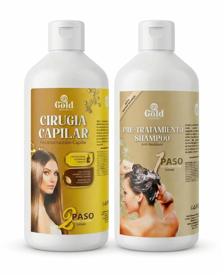 Kit de Alisado Brasileño Profesional con Keratina para Cabellos Dañados - 500mL