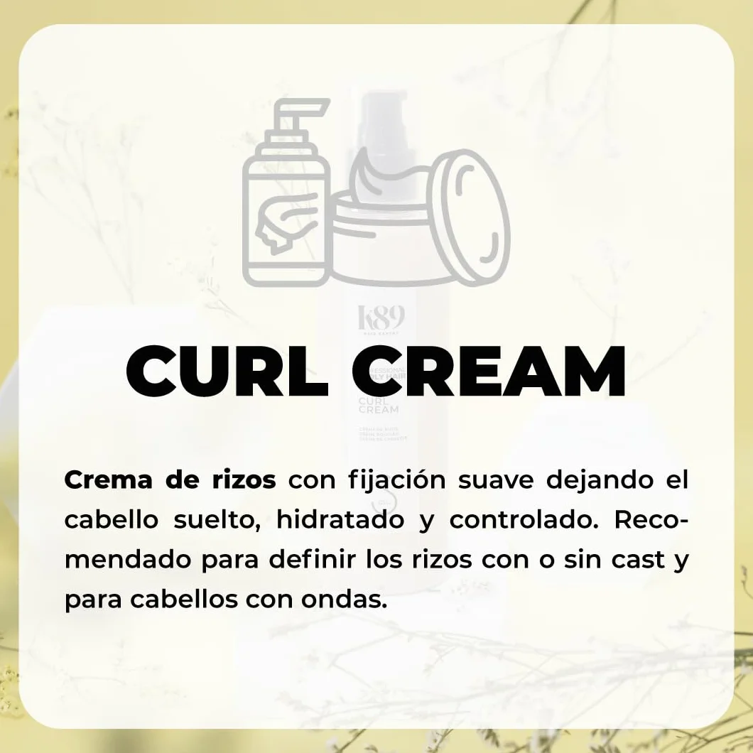 Curly Hair Curl Cream 250ml Crema definidora de rizos hidratación anti-frizz