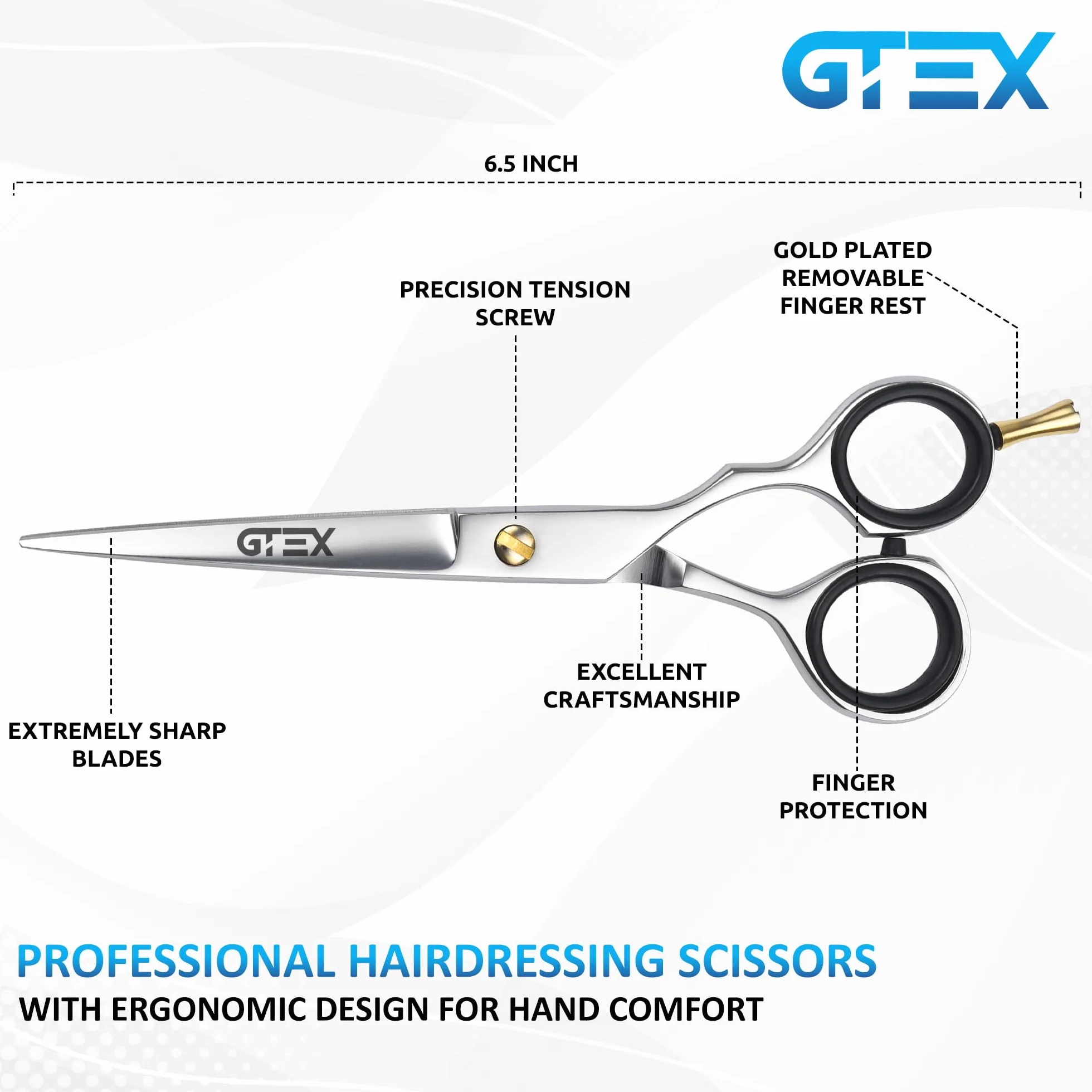 GTEX Tijeras Peluqueria Profesional 6.5 inch 16.5cm Hair Scissors