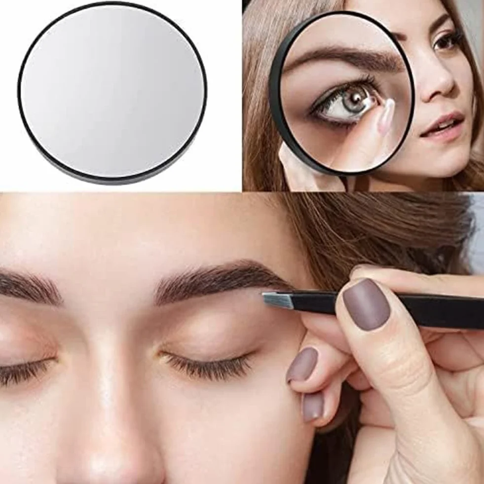 Espejo de Maquillaje 50X Aumento con Ventosa, Viaje, Pinzas