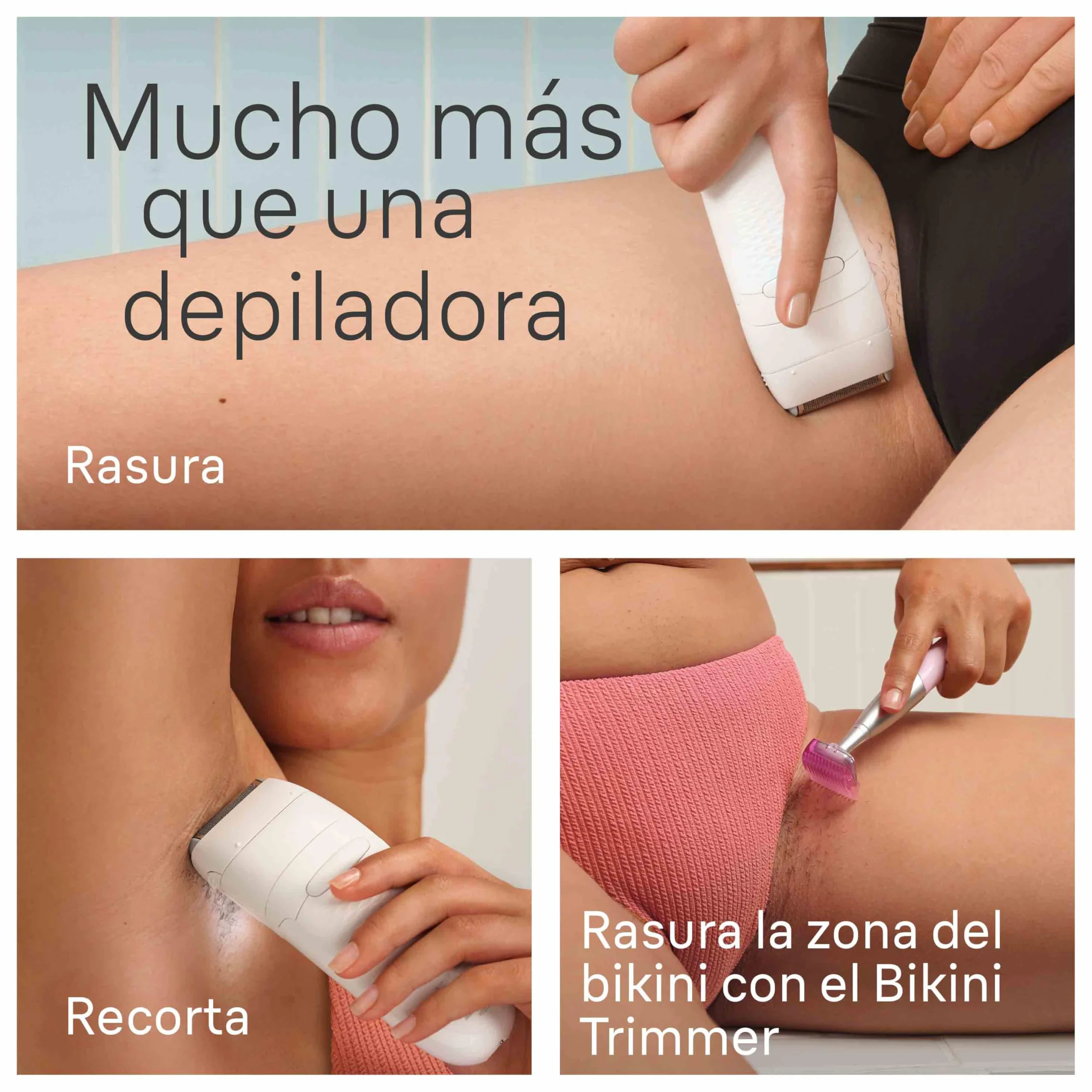 Braun Depiladora Eléctrica Mujer Silk-épil 5, Depiladora Corporal con Cabezal de Rasuradora Y Cepillo de Exfoliación, Resistente al Agua, Depila, Rasura Y Exfolia, 5-060, Blanco/Flamenco
