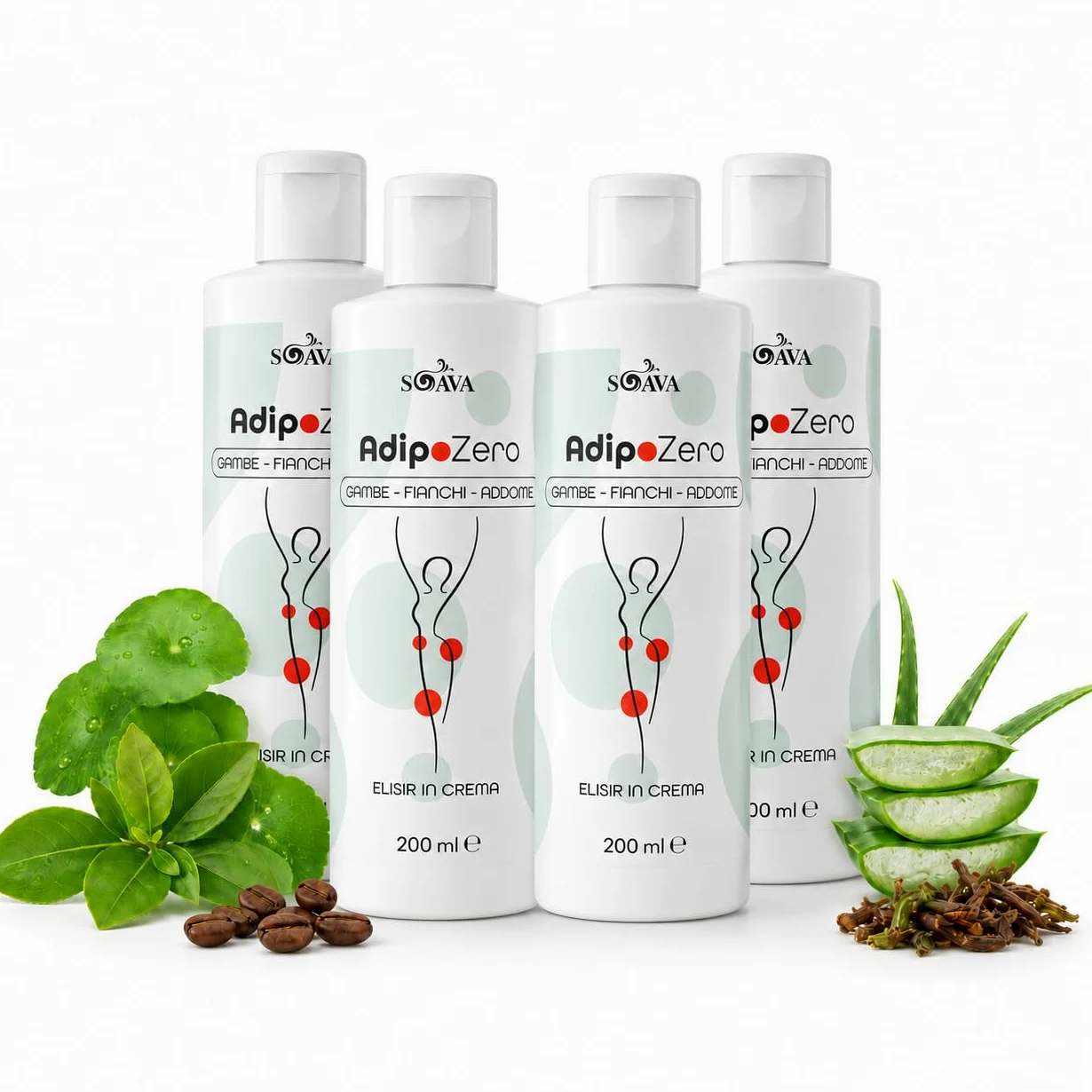 AdipoZero Crema Reductora Anticelulítica 800ml AlohaLabs | Efecto Tonificante y Reafirmante, Fórmula Drenante, Para Piernas, Glúteos y Abdomen, Textura Ligera