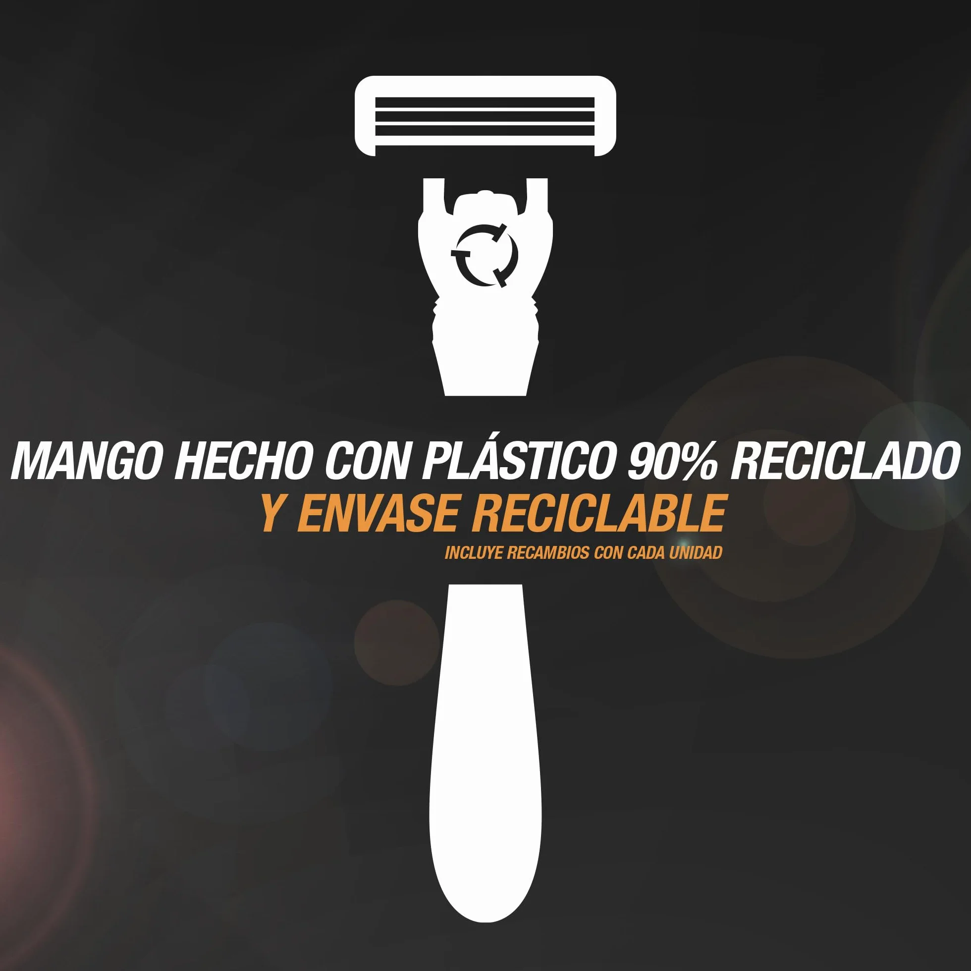BIC Hybrid 5 Flex Kit Hombre Mango Recambios Pack 3 Recargas