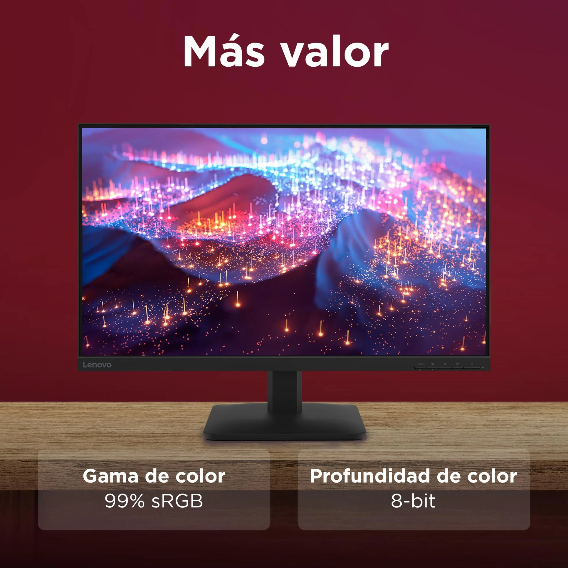 Lenovo L27-4e Monitor FHD 27" IPS HDMI VGA 100Hz 4ms 99% sRGB VESA 100mm Negro